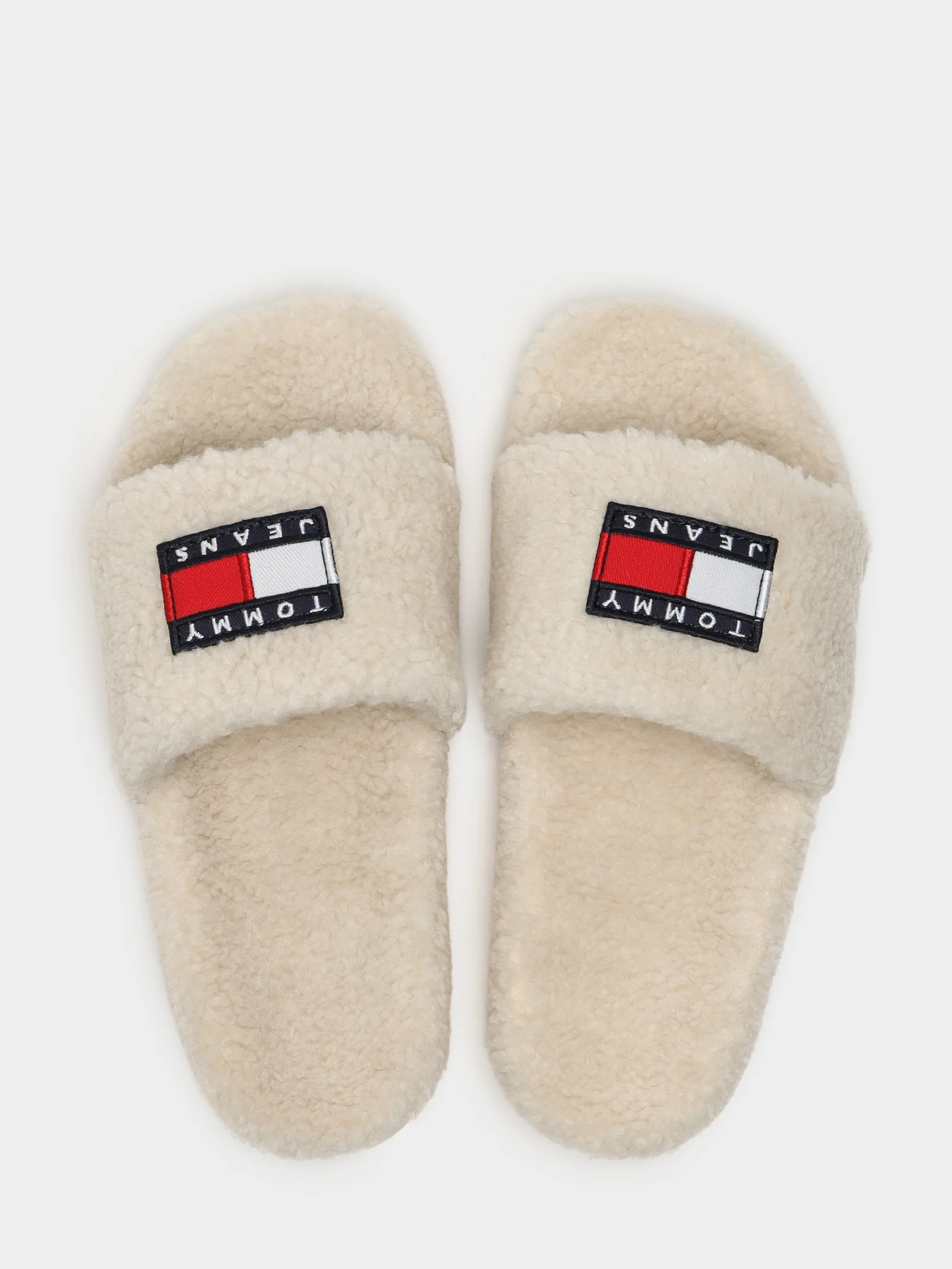 Womens Tommy Jeans Flag Sherpa Slides - Image 4