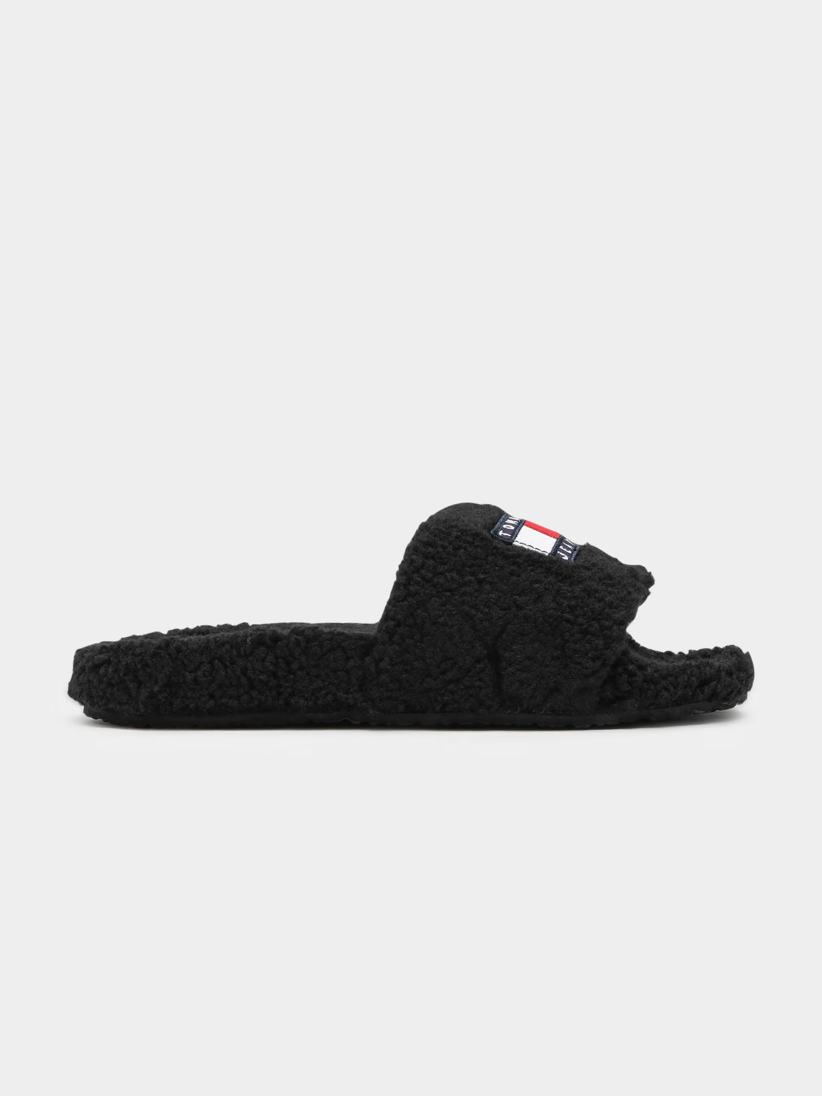 Womens Tommy Jeans Flag Sherpa Slides - Image 2