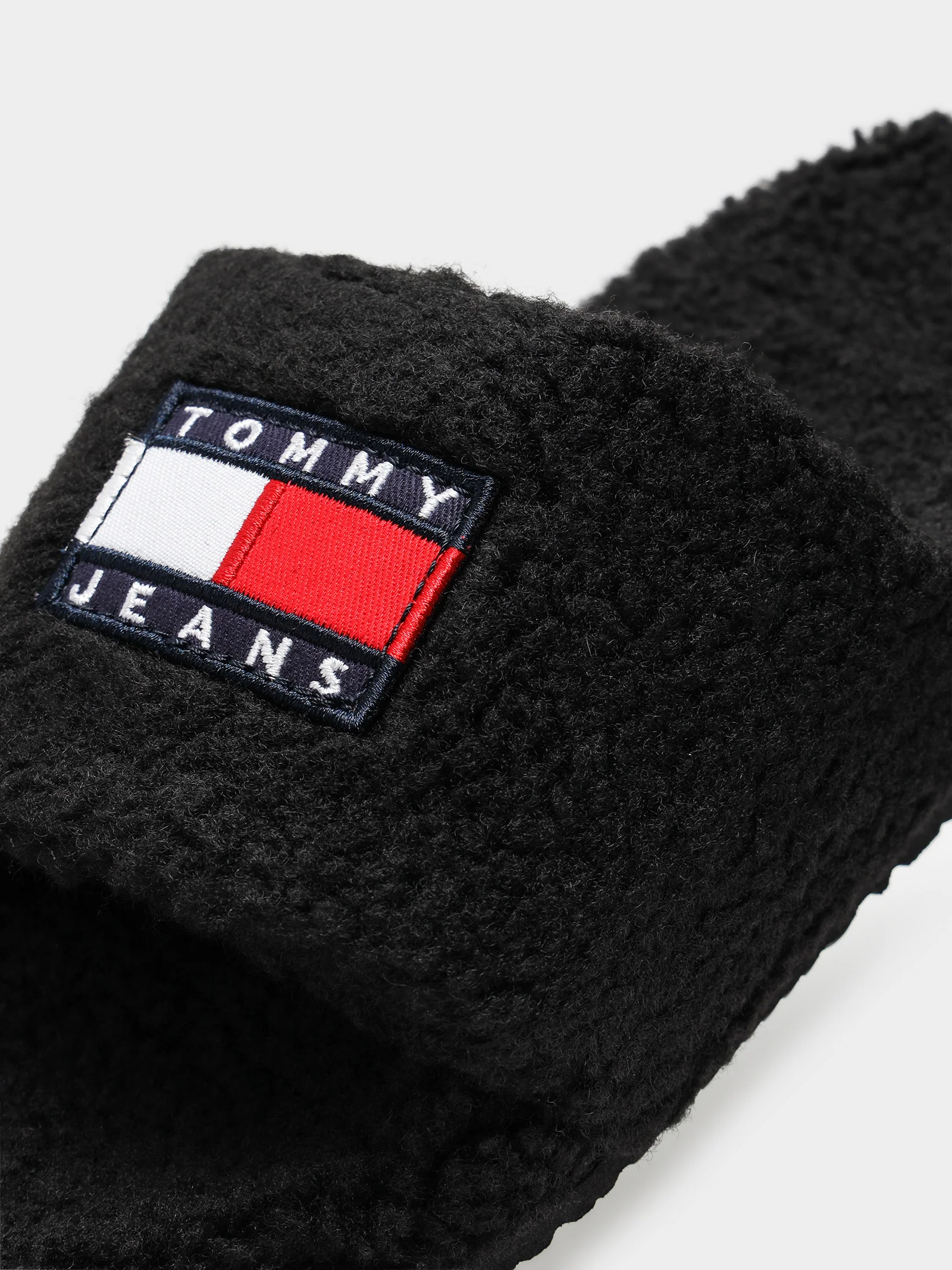 Womens Tommy Jeans Flag Sherpa Slides - Image 5