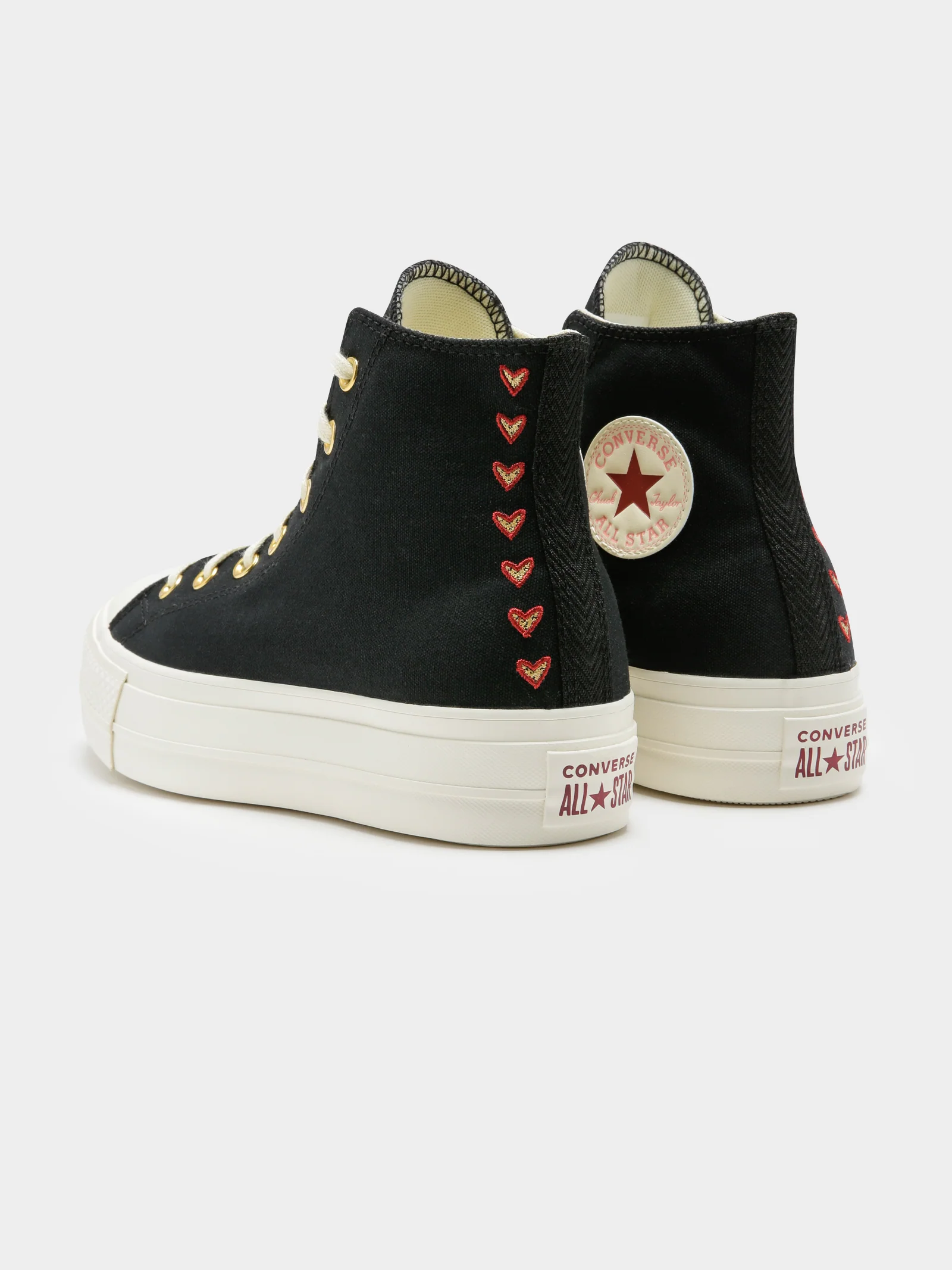 Womens Valentines Day Chuck Taylor All Star Lift High-Top Platform Sneakers - Image 10