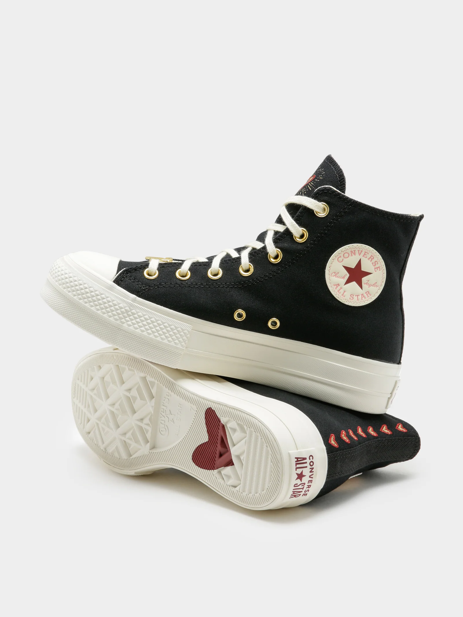 Womens Valentines Day Chuck Taylor All Star Lift High-Top Platform Sneakers - Image 6
