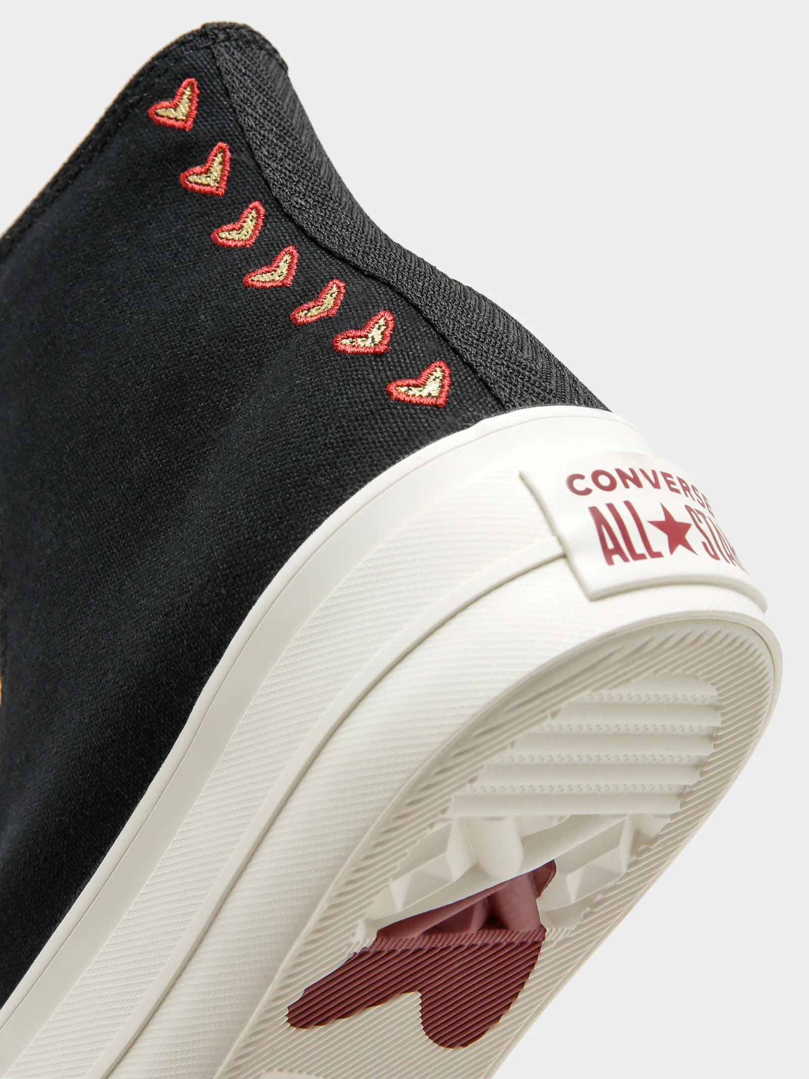 Womens Valentines Day Chuck Taylor All Star Lift High-Top Platform Sneakers - Image 8