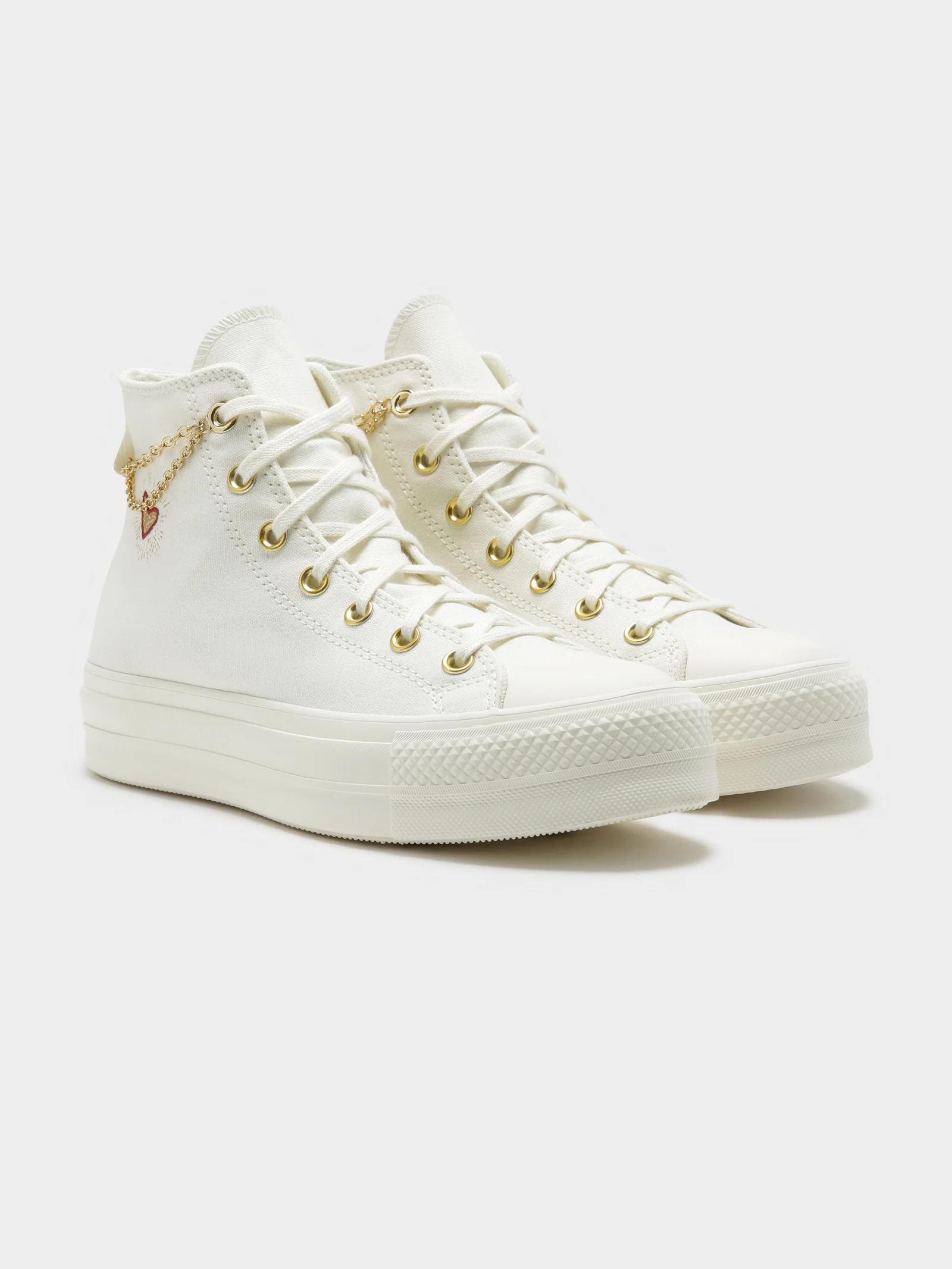 Womens Valentines Day Chuck Taylor All Star Lift High-Top Platform Sneakers - Image 2