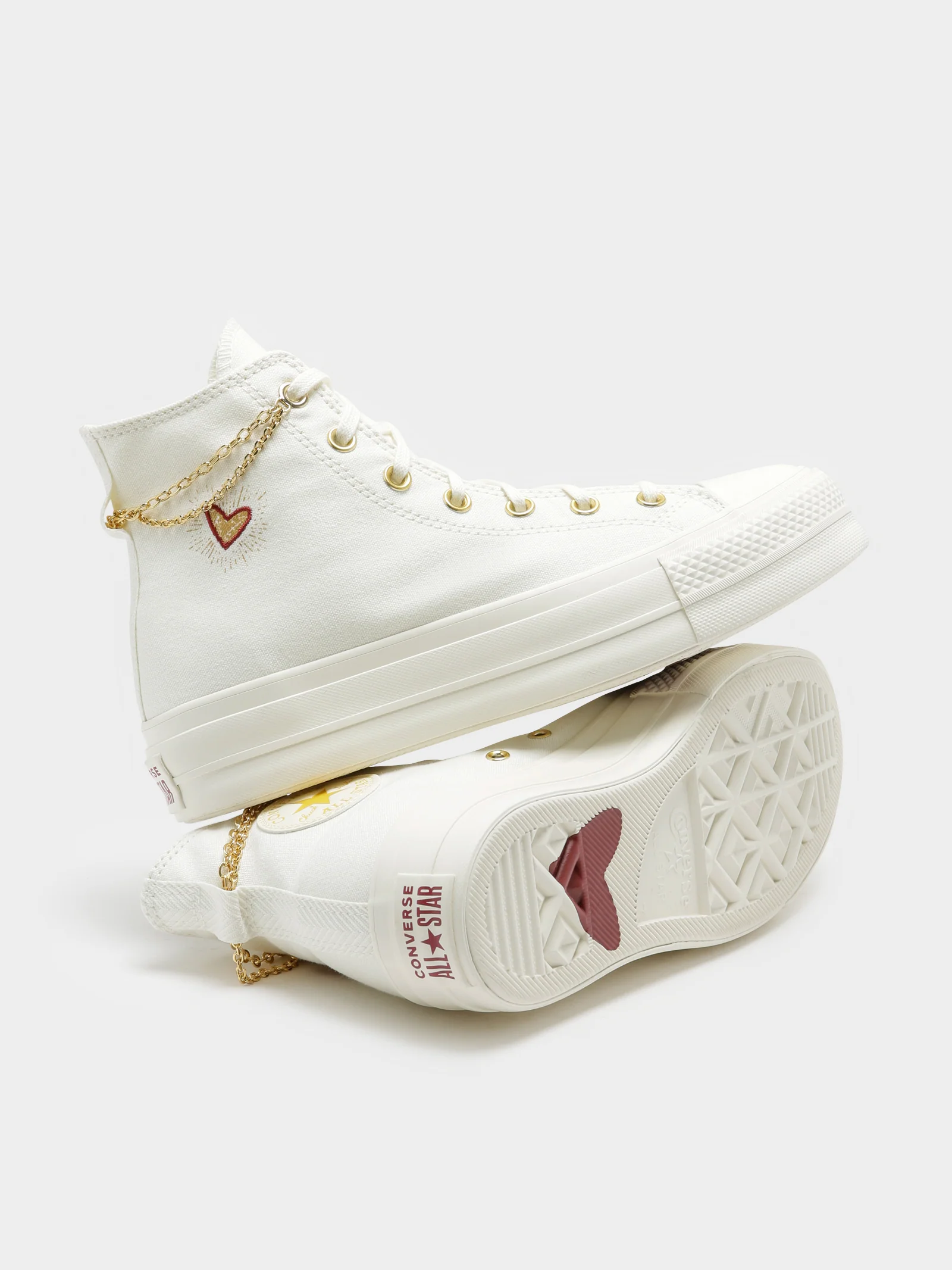 Womens Valentines Day Chuck Taylor All Star Lift High-Top Platform Sneakers - Image 6