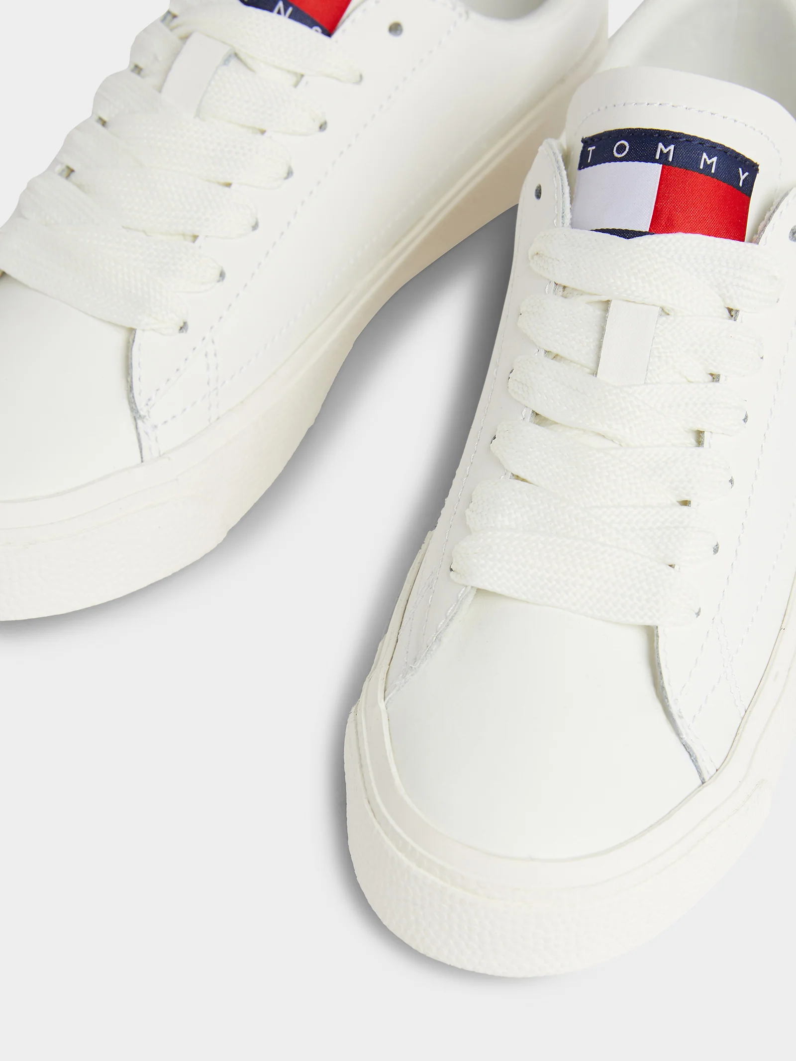 Womens Vulcanised Leather Platform Sneakers - Image 3