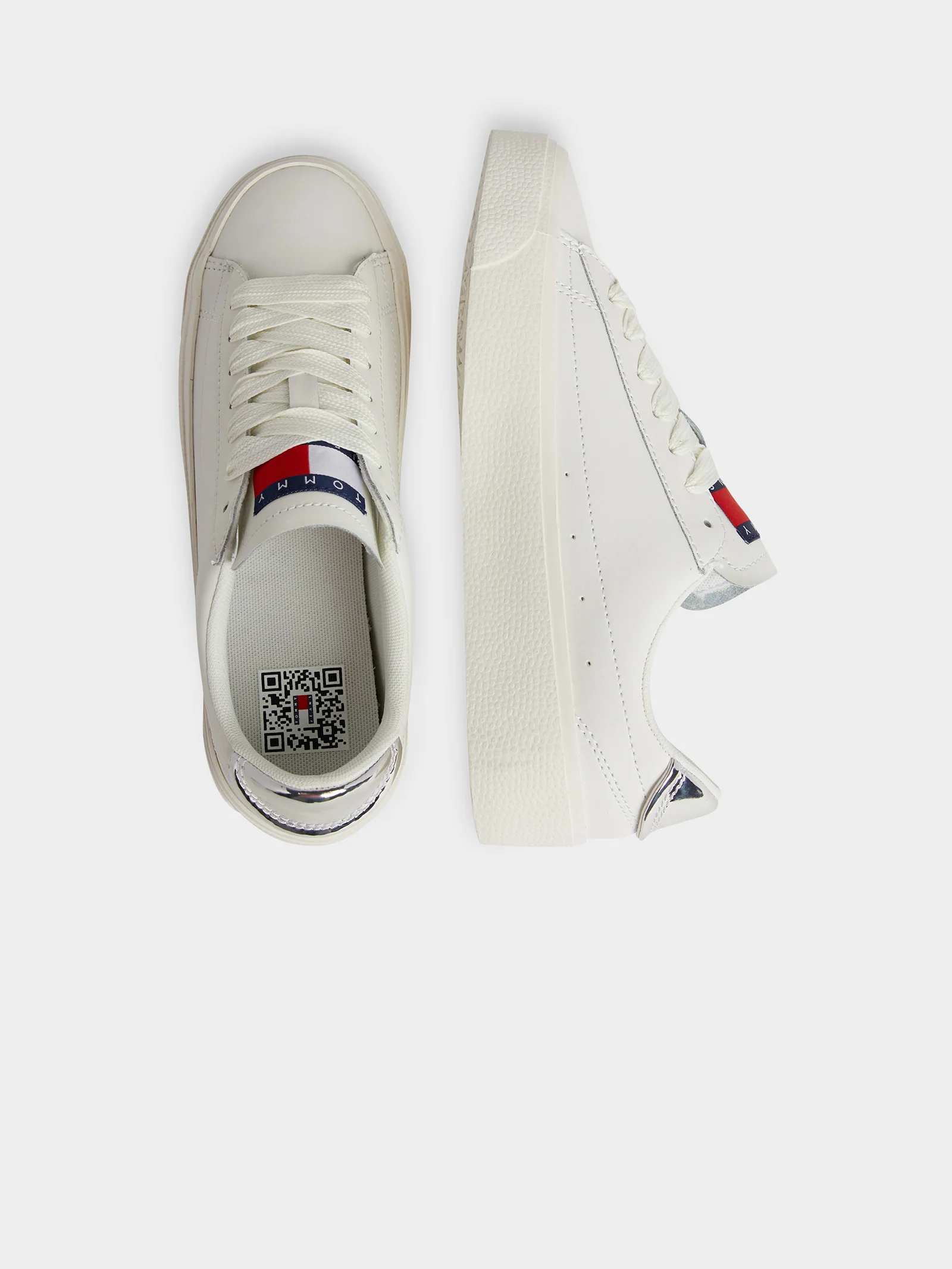 Womens Vulcanised Leather Platform Sneakers - Image 5