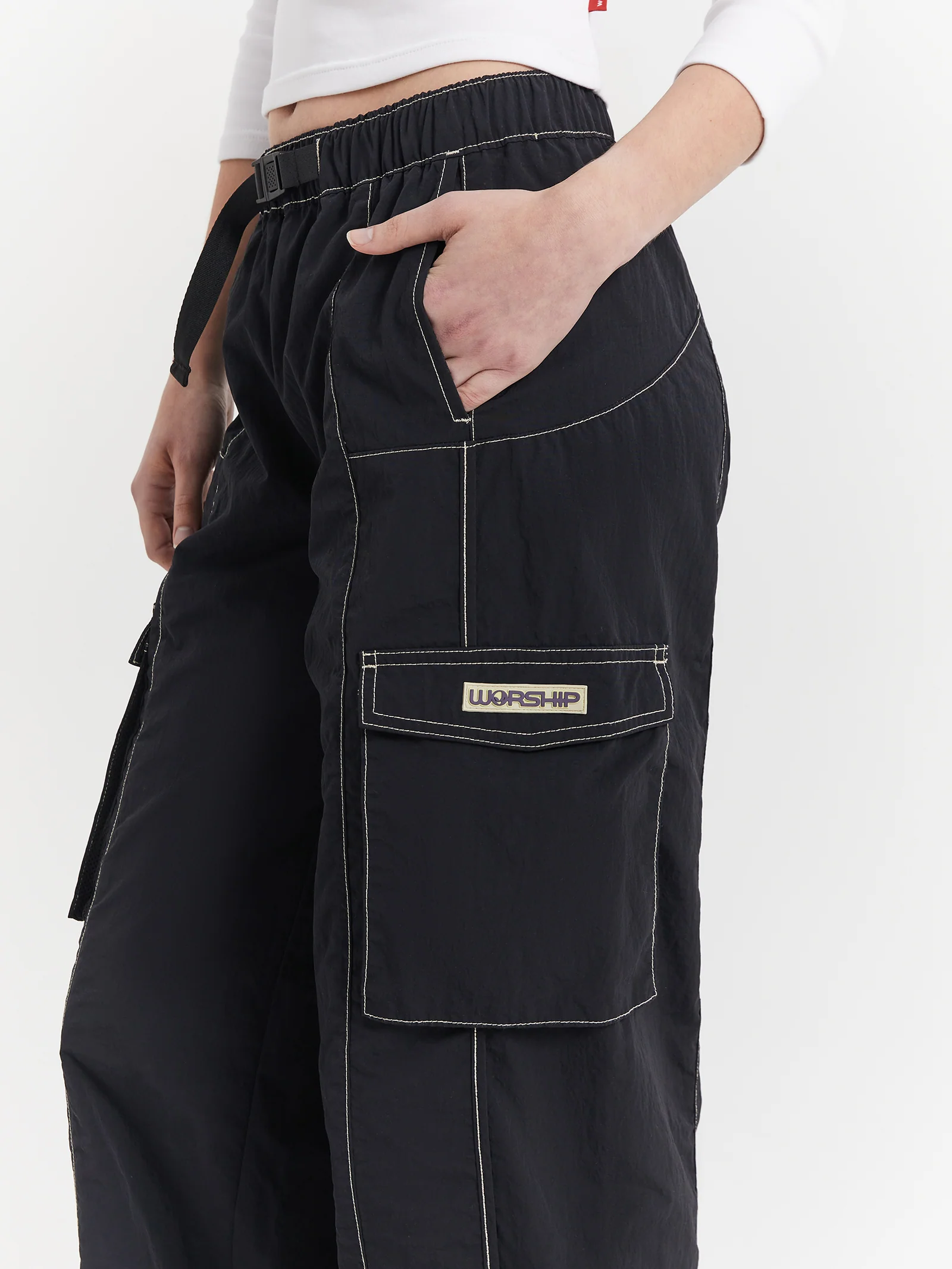 Alienation Nylon Cargo Pants - Image 3