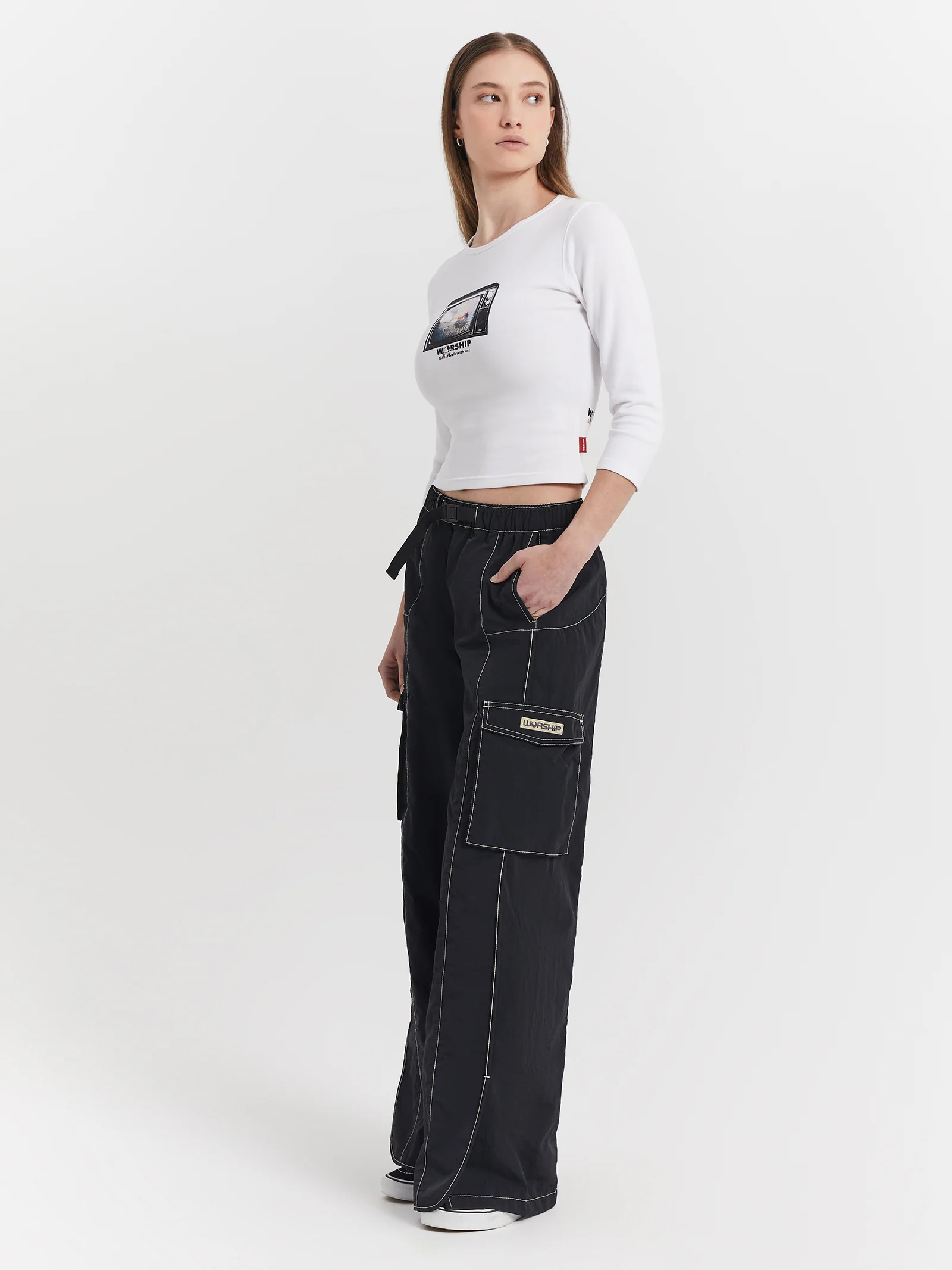 Alienation Nylon Cargo Pants - Image 4