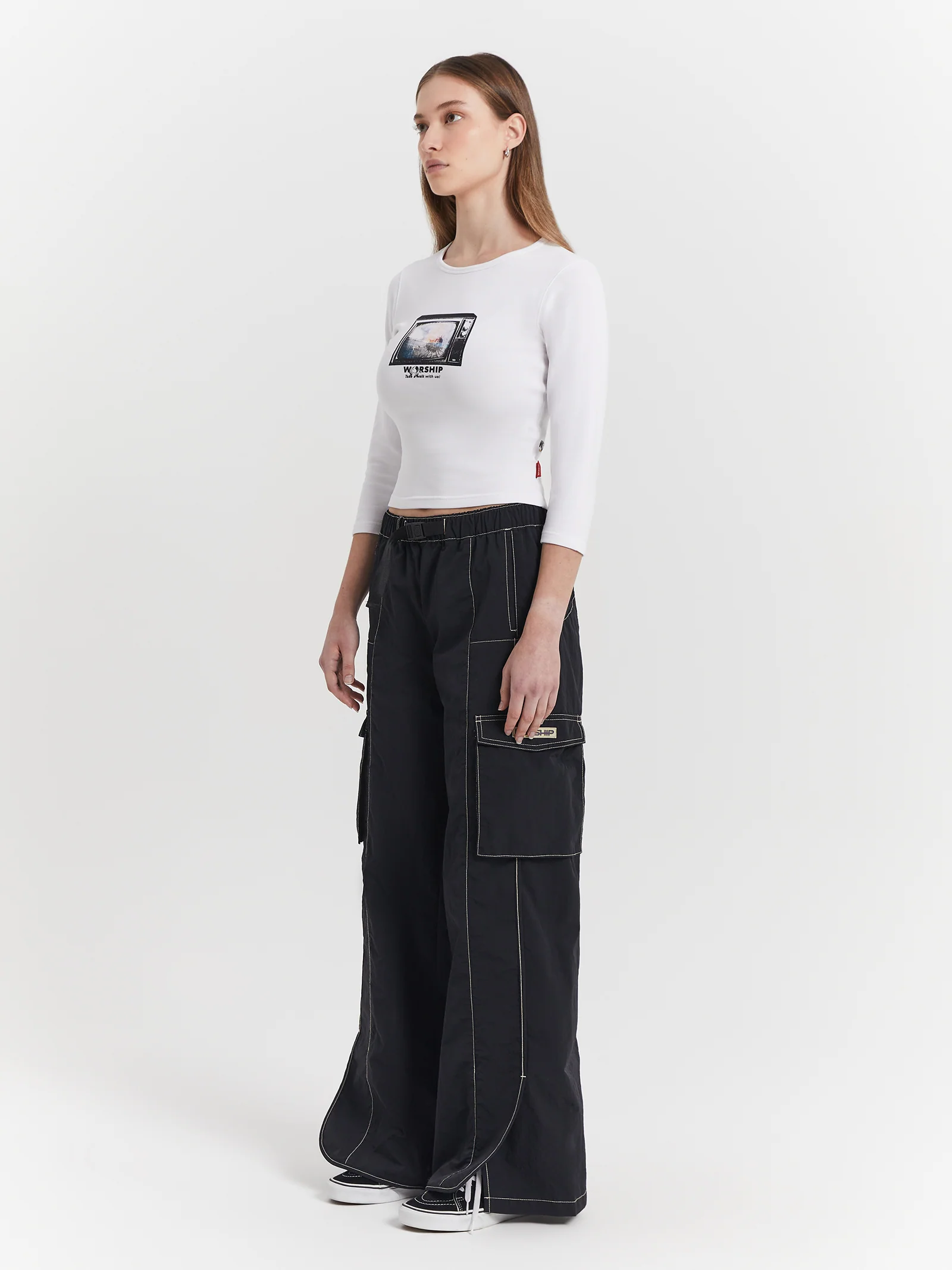 Square Eyes Micro 3/4 Sleeve T-Shirt - Image 4