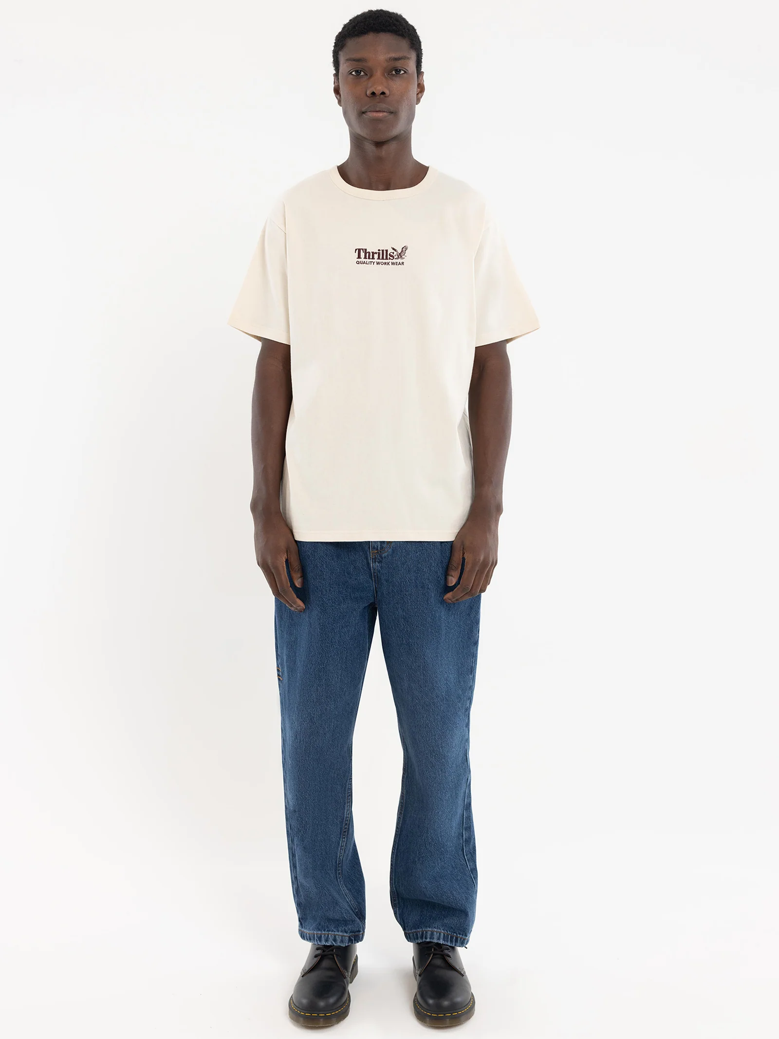 Workwear Embroidered Merch Fit T-Shirt - Image 4