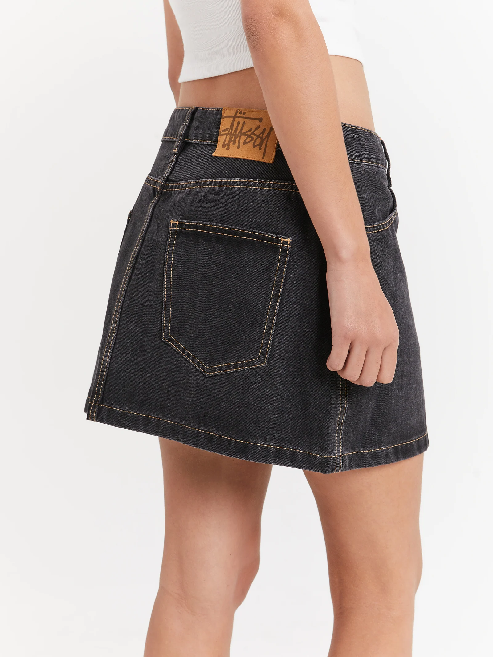 Workwear Denim Mini Skirt - Image 3