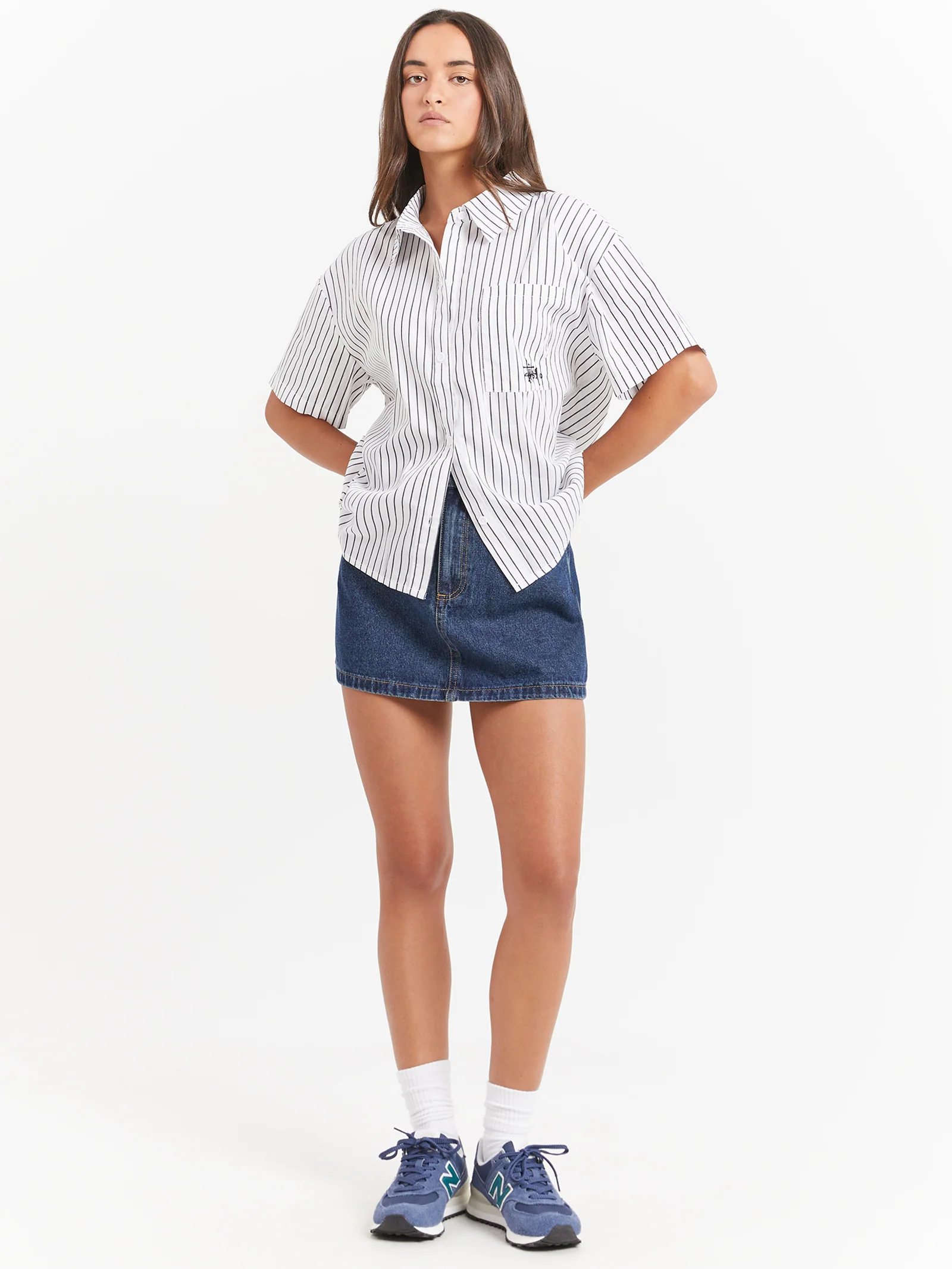 Workwear Denim Mini Skirt - Image 3