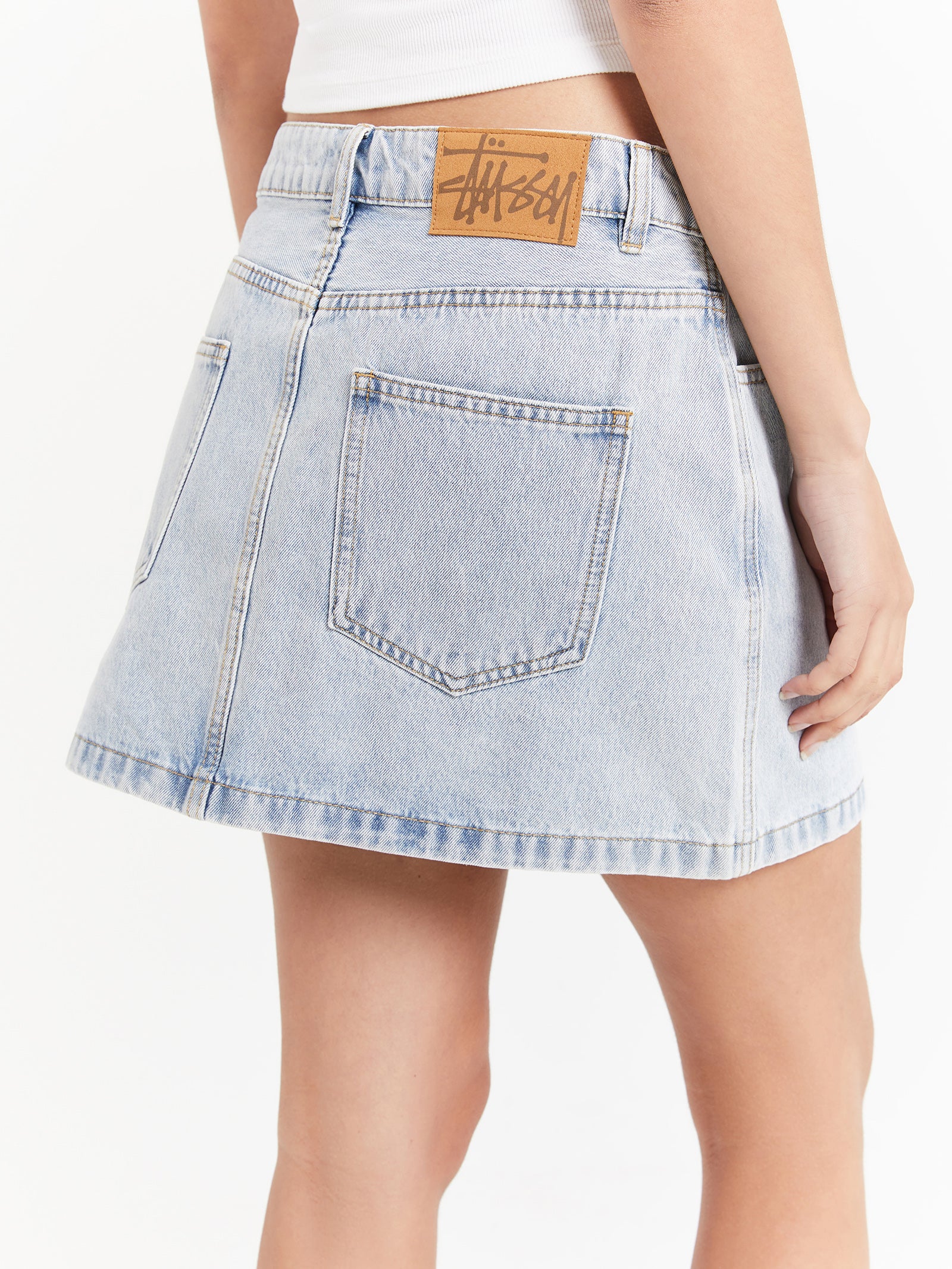 Workwear Denim Mini Skirt - Image 3