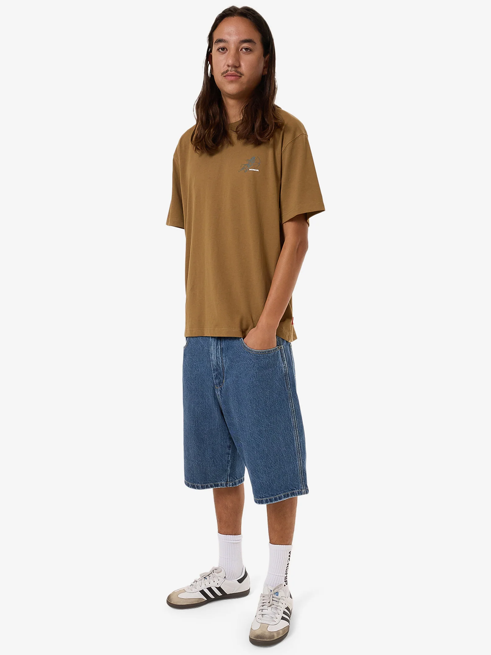 Big Dawg Jean Short - Worn Blue Rinse - Image 3