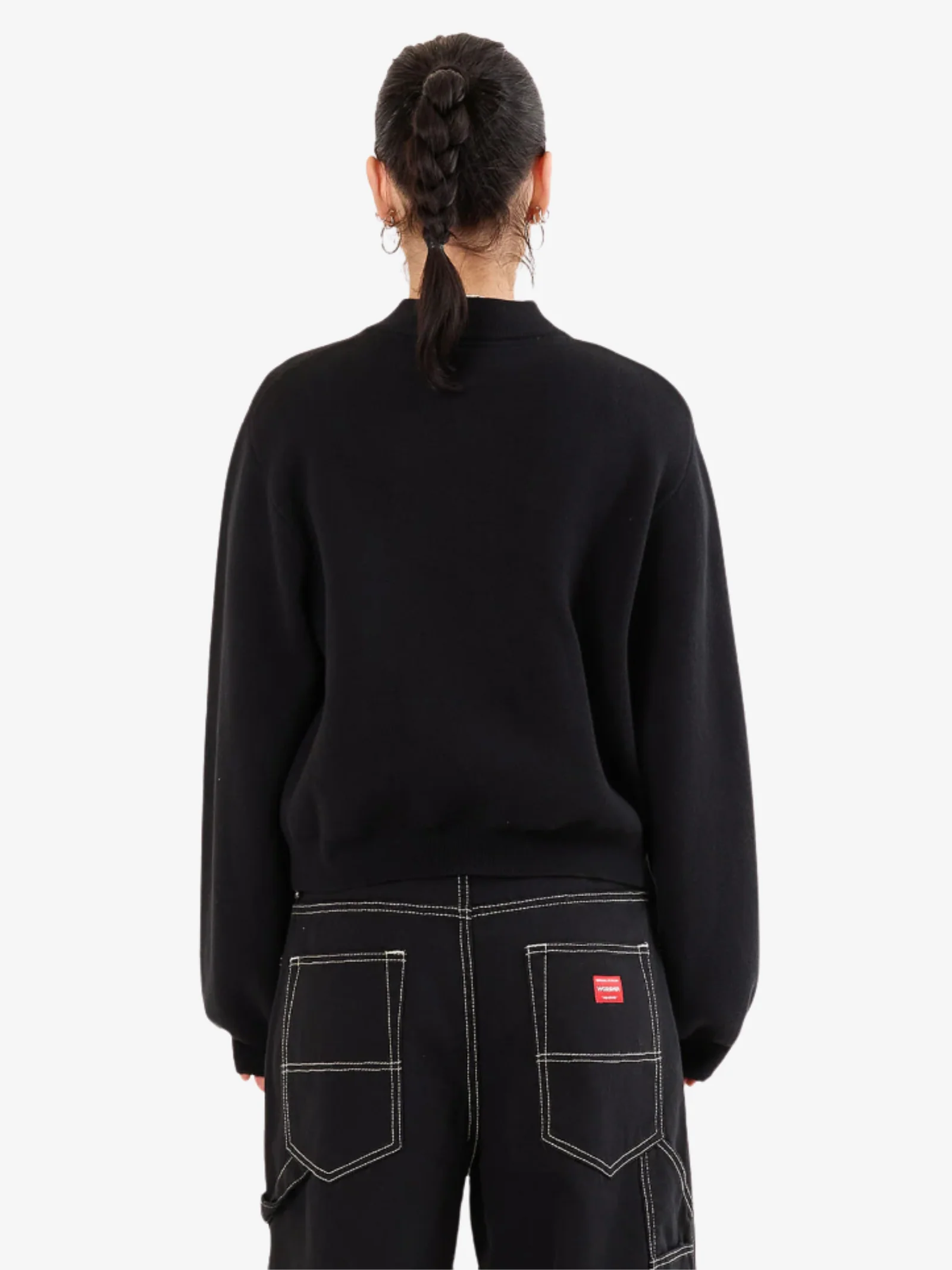 Brassy Zip Front Knit Jacket - Image 3