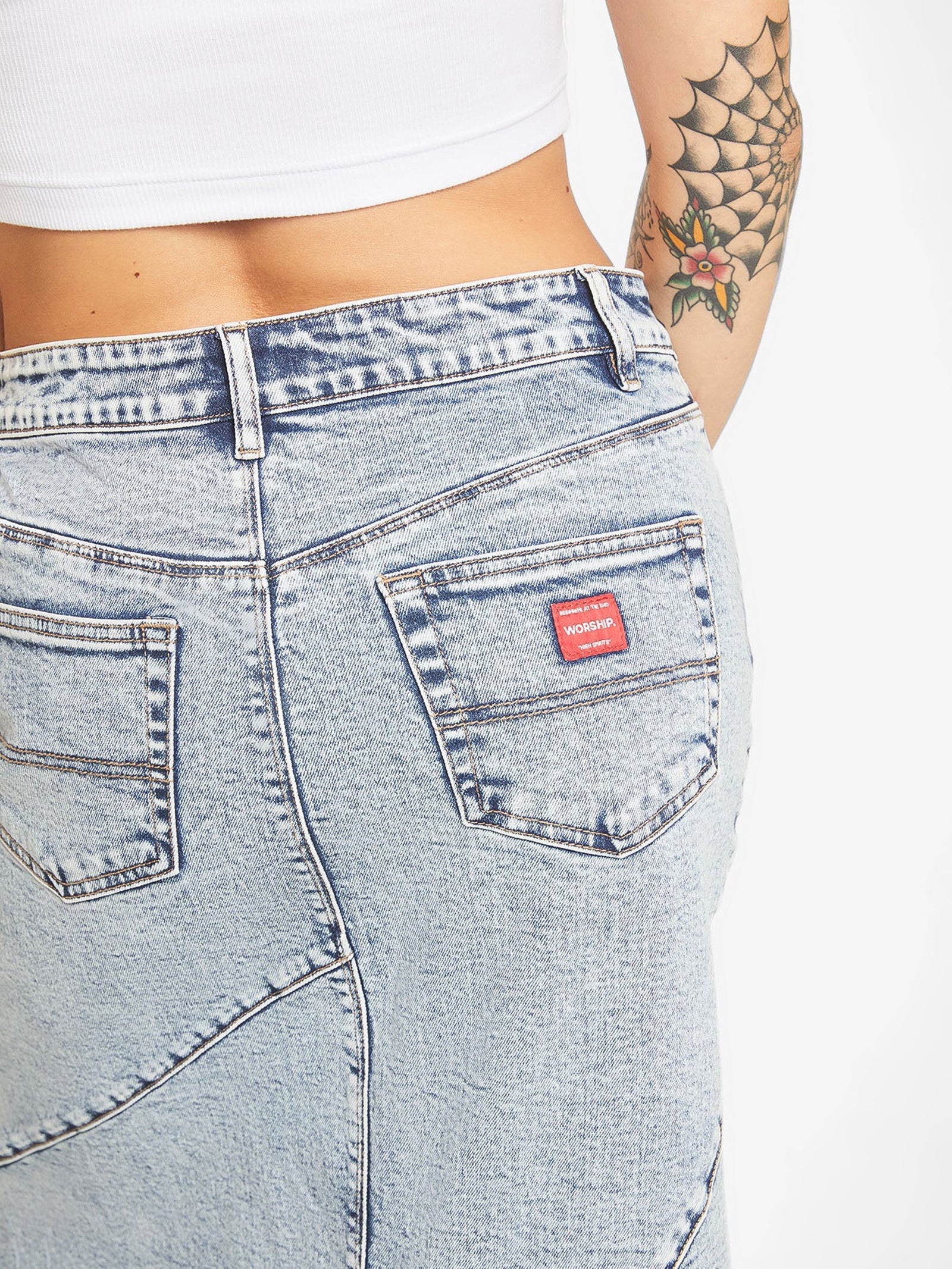 Crossroads Low Rise Denim Maxi Skirt - Image 5