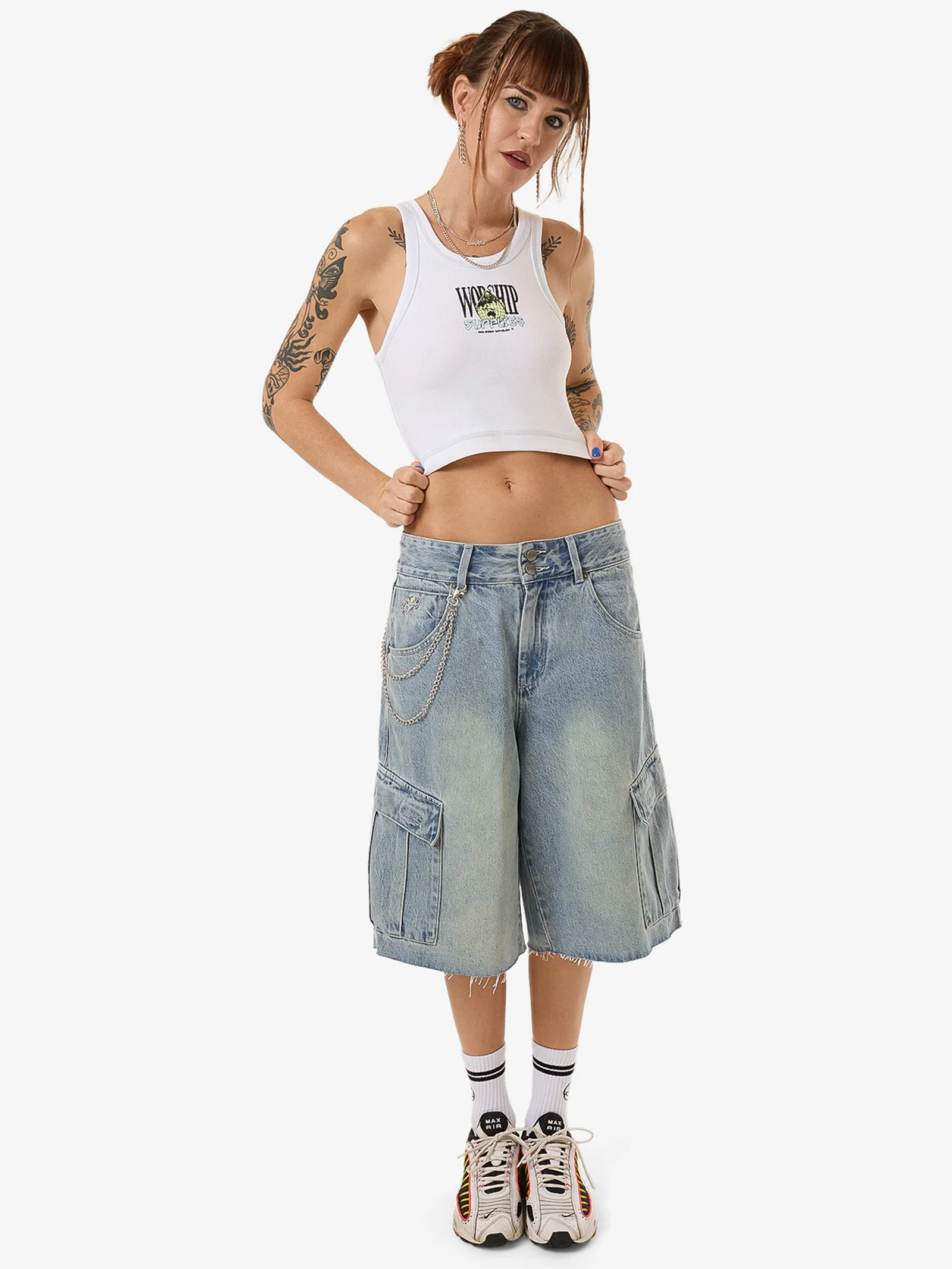 Domination Crop Sport Tank - White - Image 6