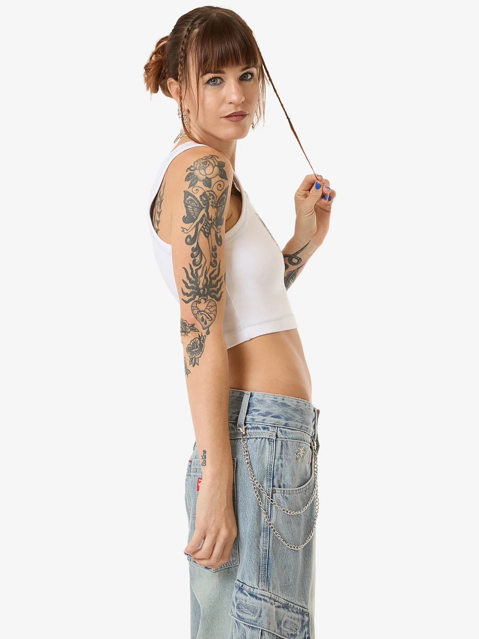 Domination Crop Sport Tank - White - Image 7