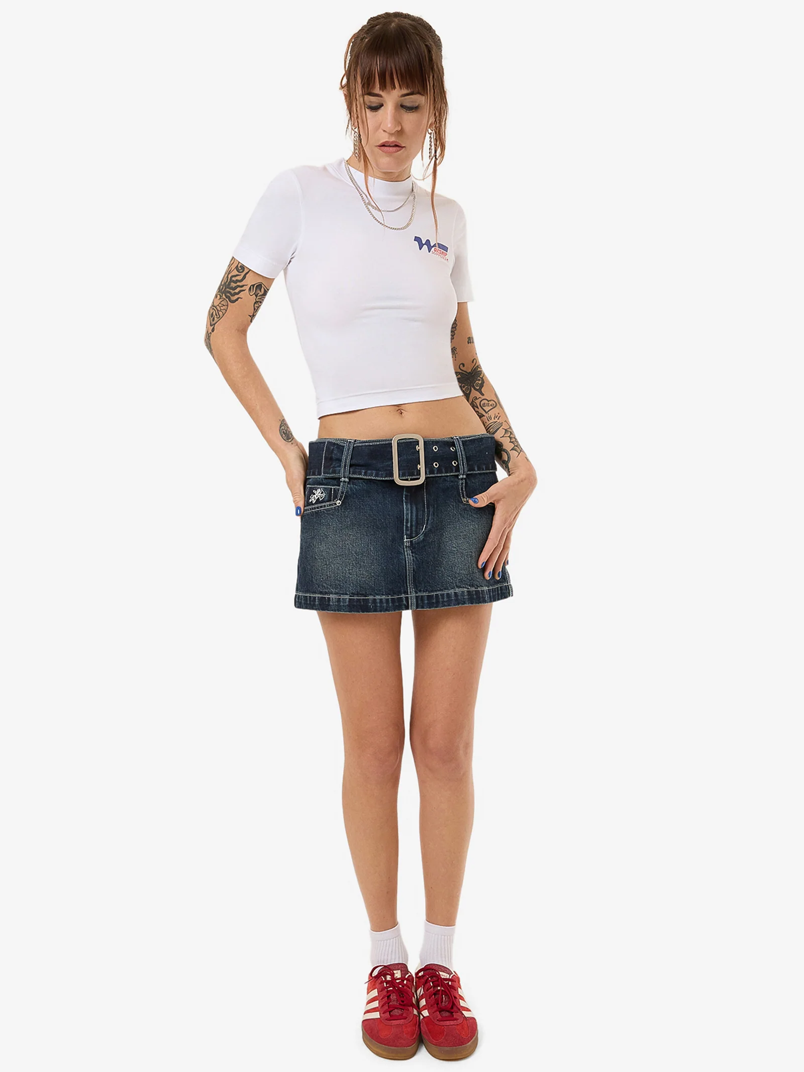 Misbehave Micro Skirt - Dirty Midnight Blue - Image 2