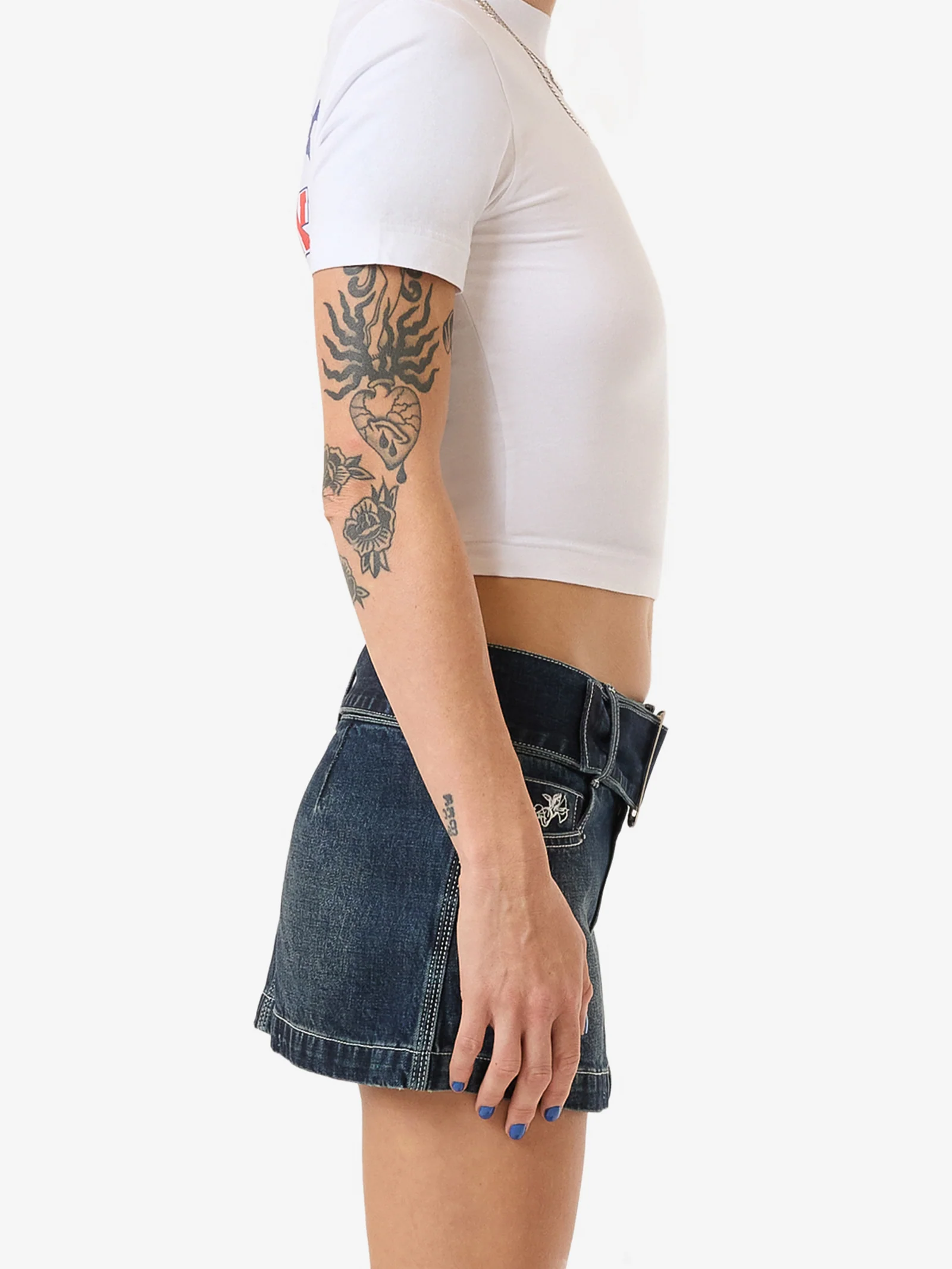 Misbehave Micro Skirt - Dirty Midnight Blue - Image 3
