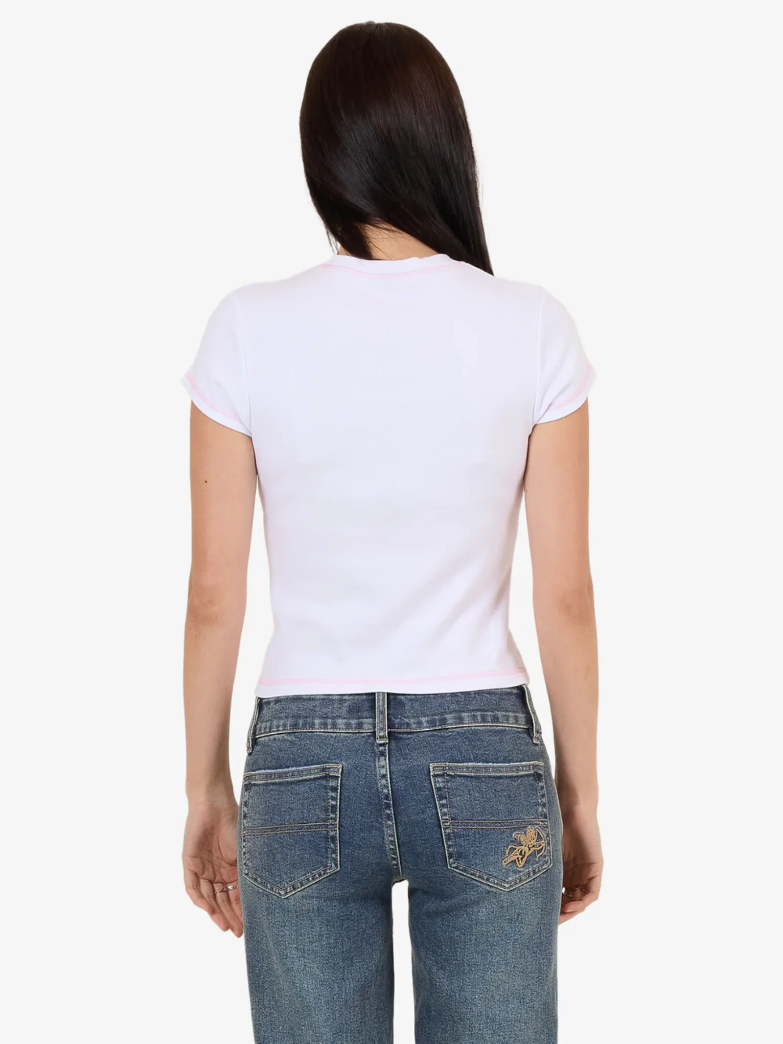 Not Your Angel Cap Sleeve Tee - Image 3