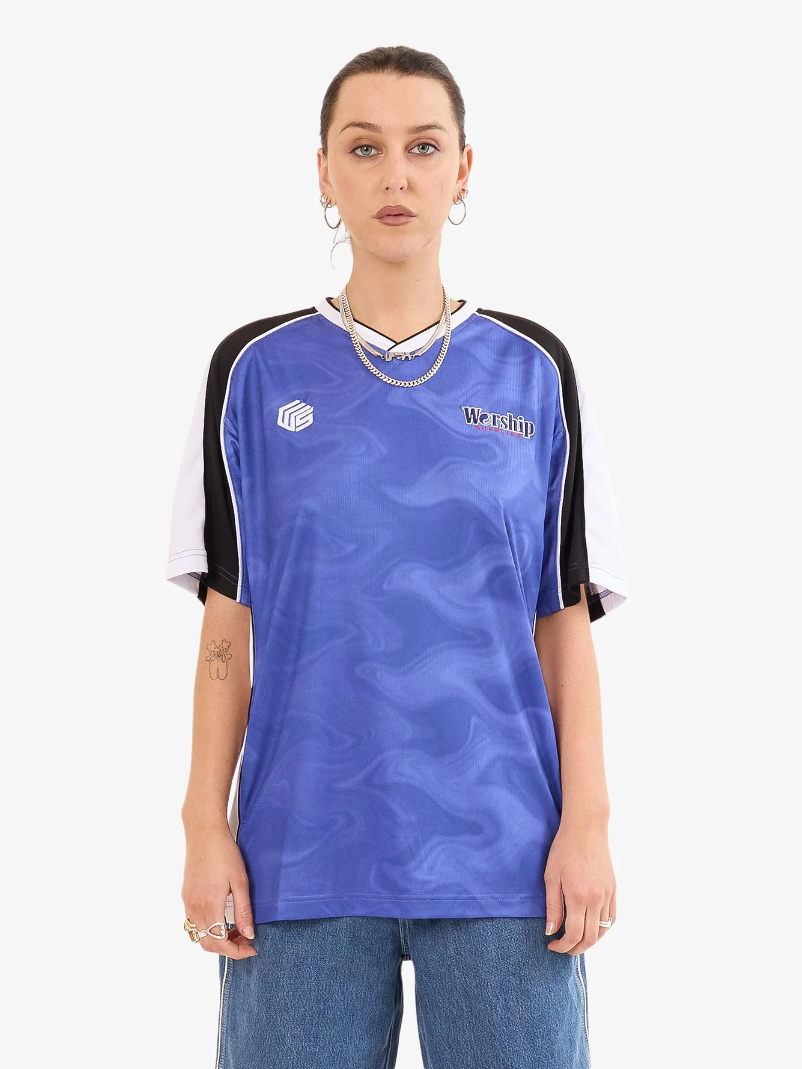 Smoke V-Neck Football Jersey - Image 2