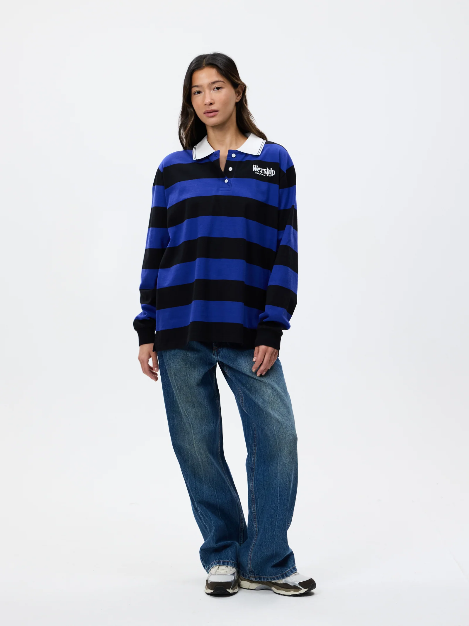 Smoko Stripe Long Sleeve Polo - Image 2