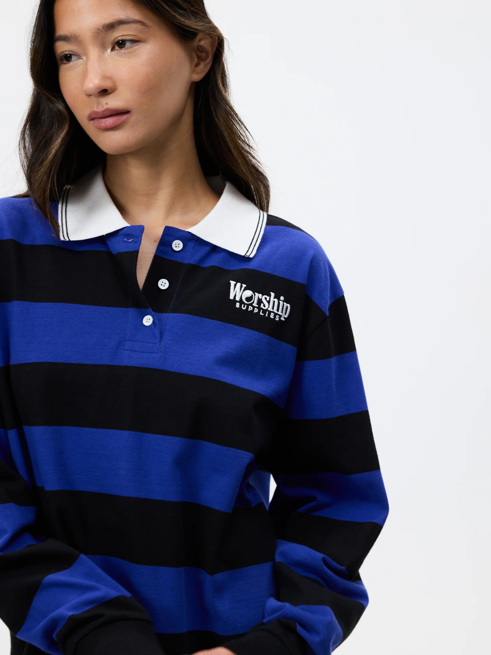 Smoko Stripe Long Sleeve Polo - Image 3