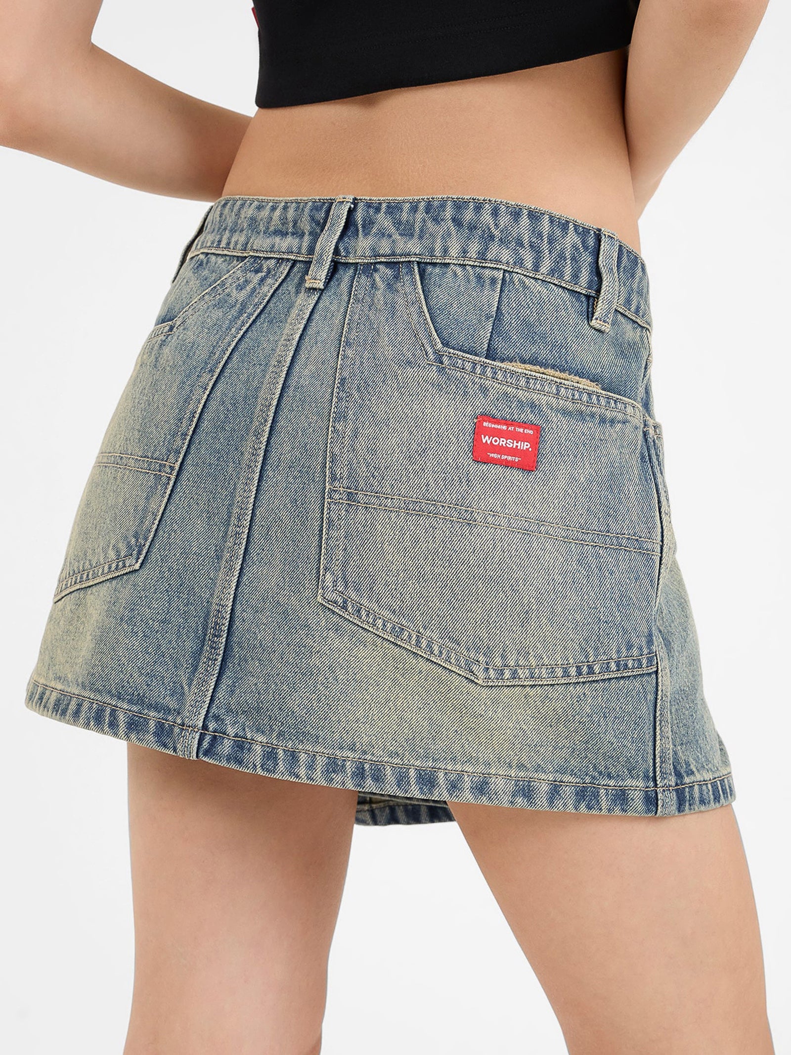 Vexed Denim Mini Skirt - Image 2