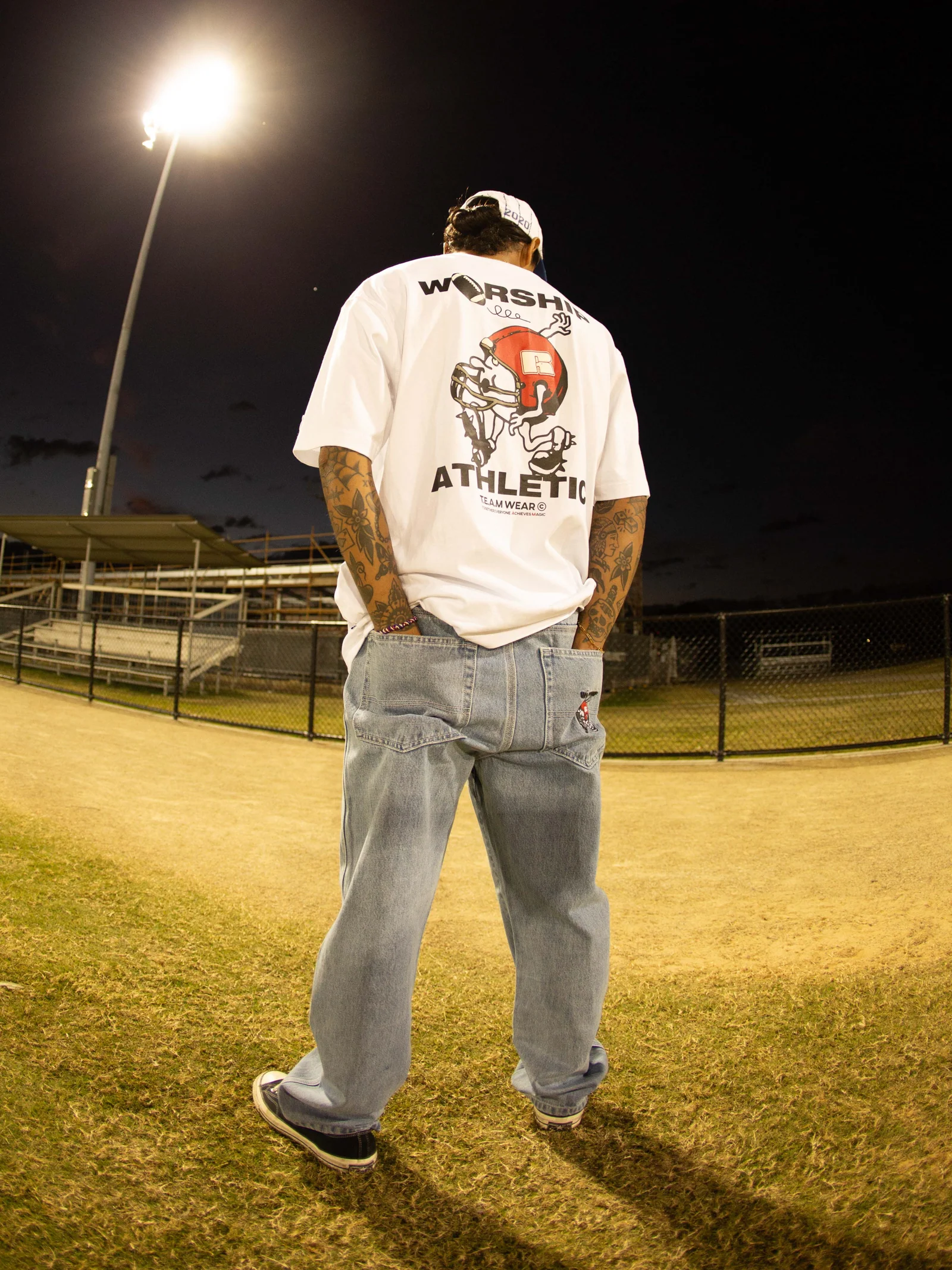 Worship x Russell Athletic Fumbler T-Shirt - Image 2
