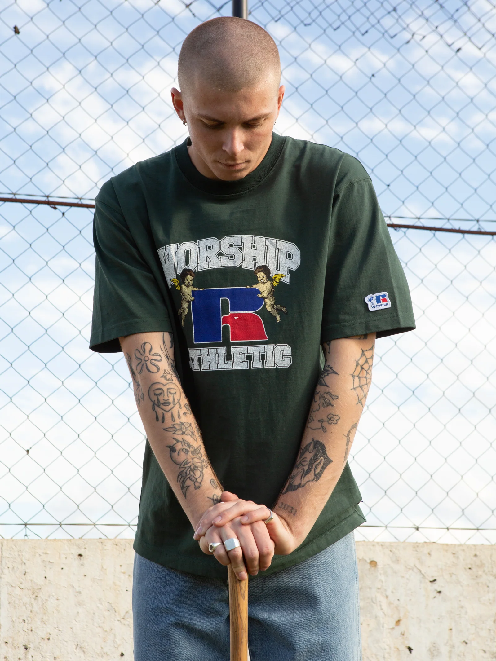 Worship x Russell Athletic Groundkeepers T-Shirt - Image 2