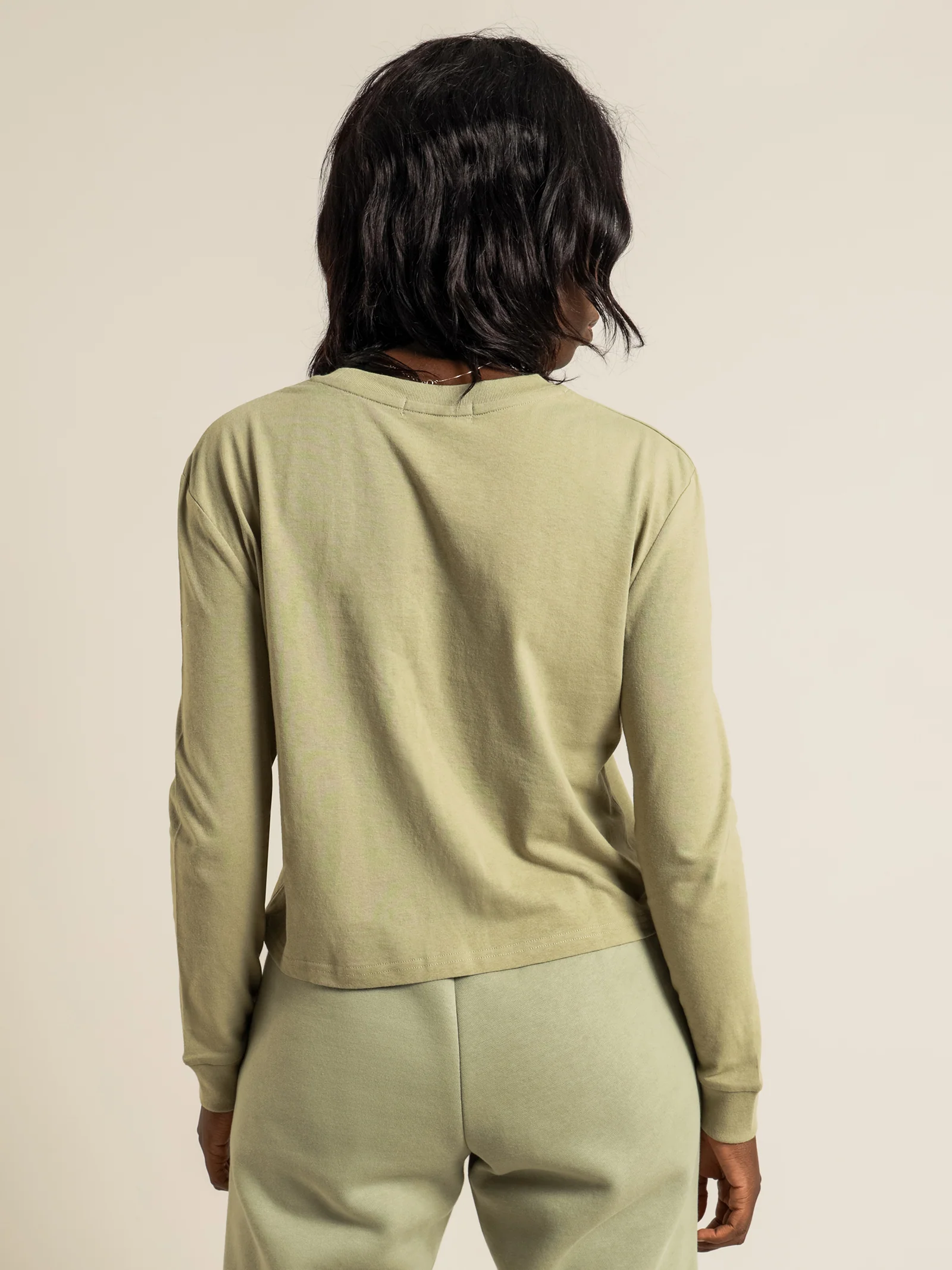 Xavier Crop Long Sleeve Boyfriend T-Shirt - Image 6