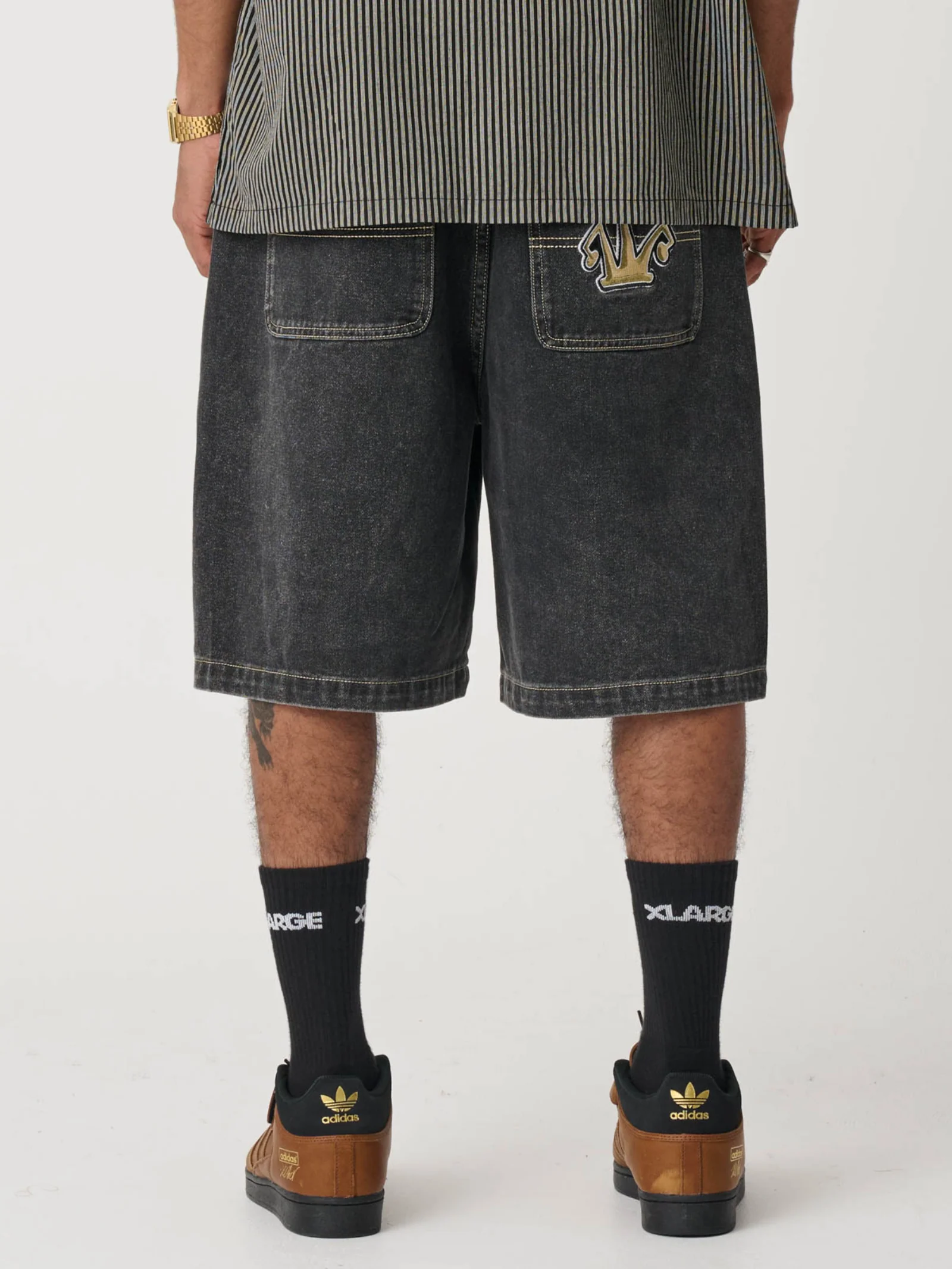 Folded Crown Bull Denim Short - Image 2