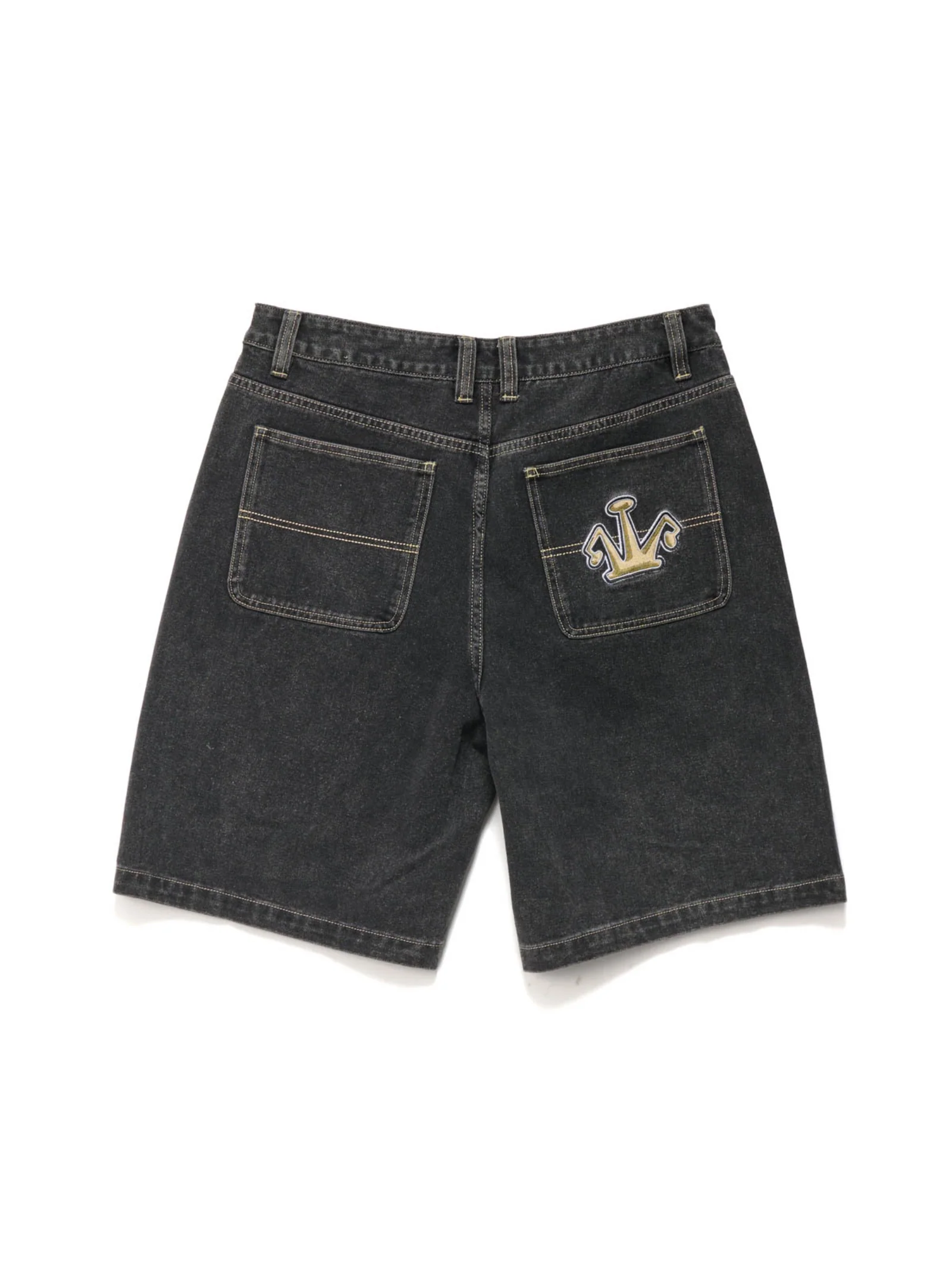 Folded Crown Bull Denim Short - Image 4