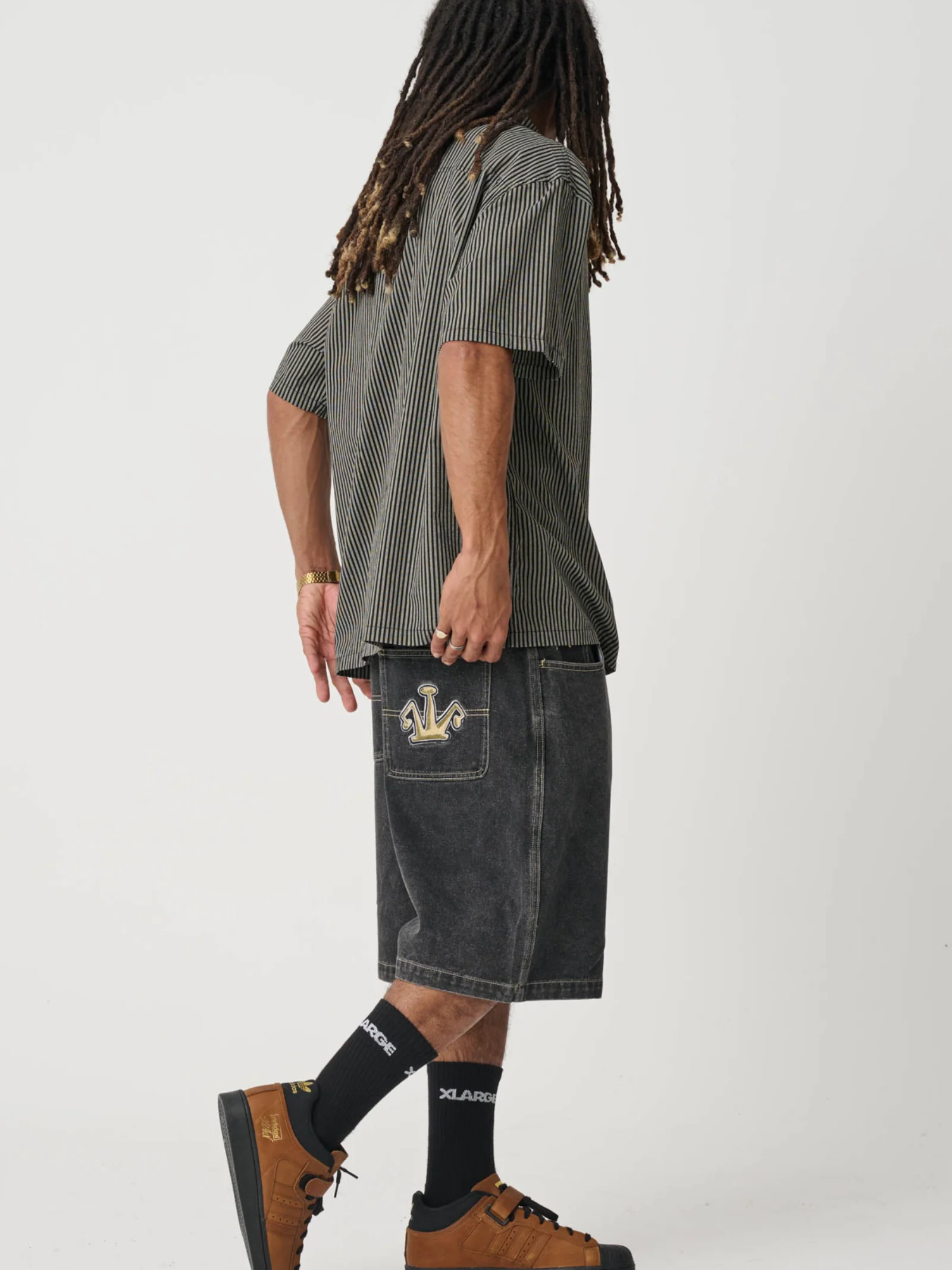 Folded Crown Bull Denim Short - Image 5