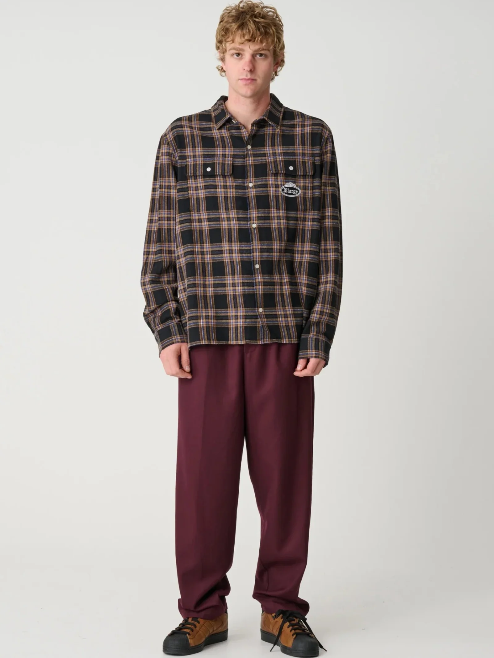 Patch Stripe Long Sleeve Shirt - Image 5