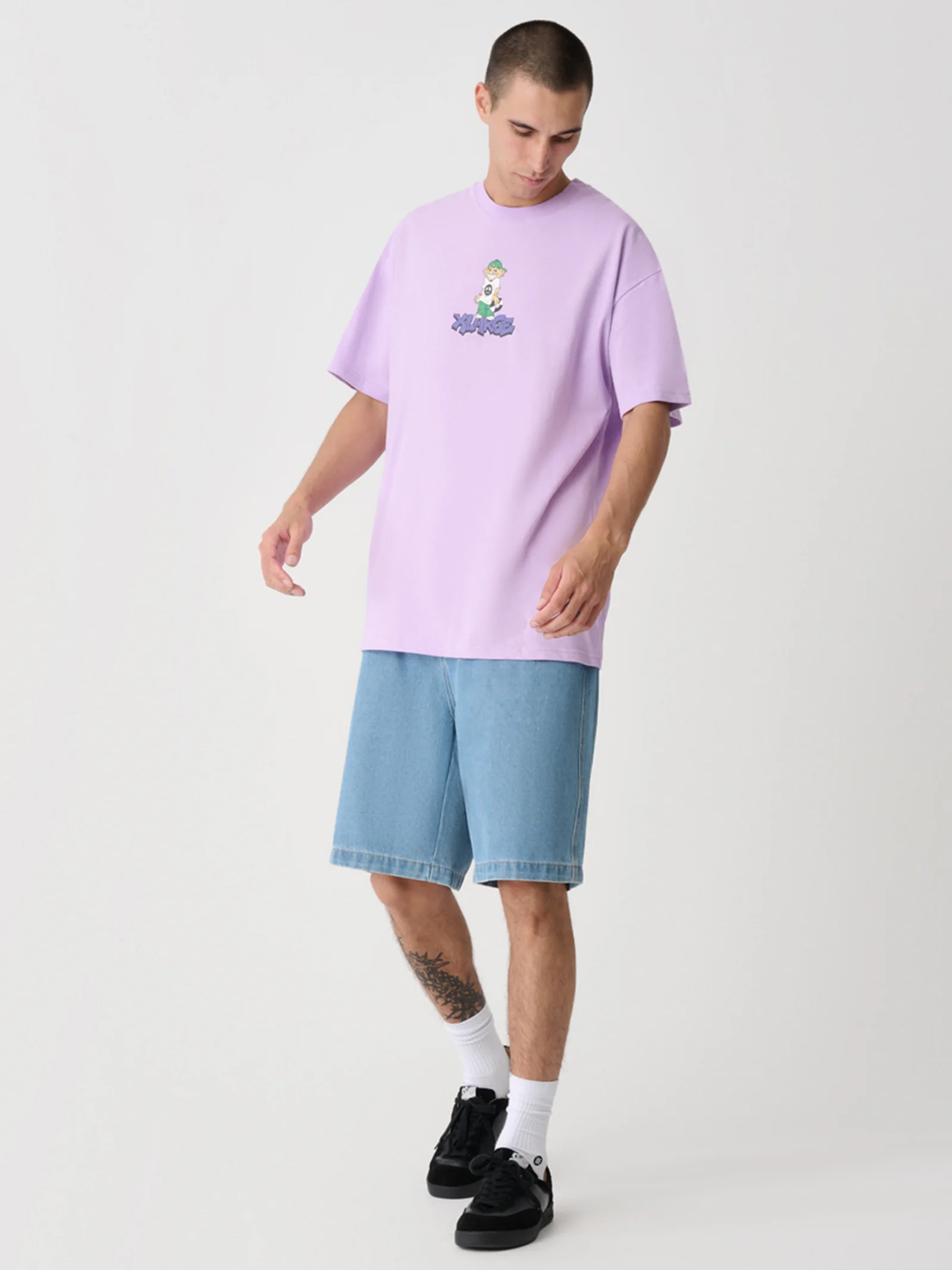 Peace Man SS Tee - Light Purple - Image 3