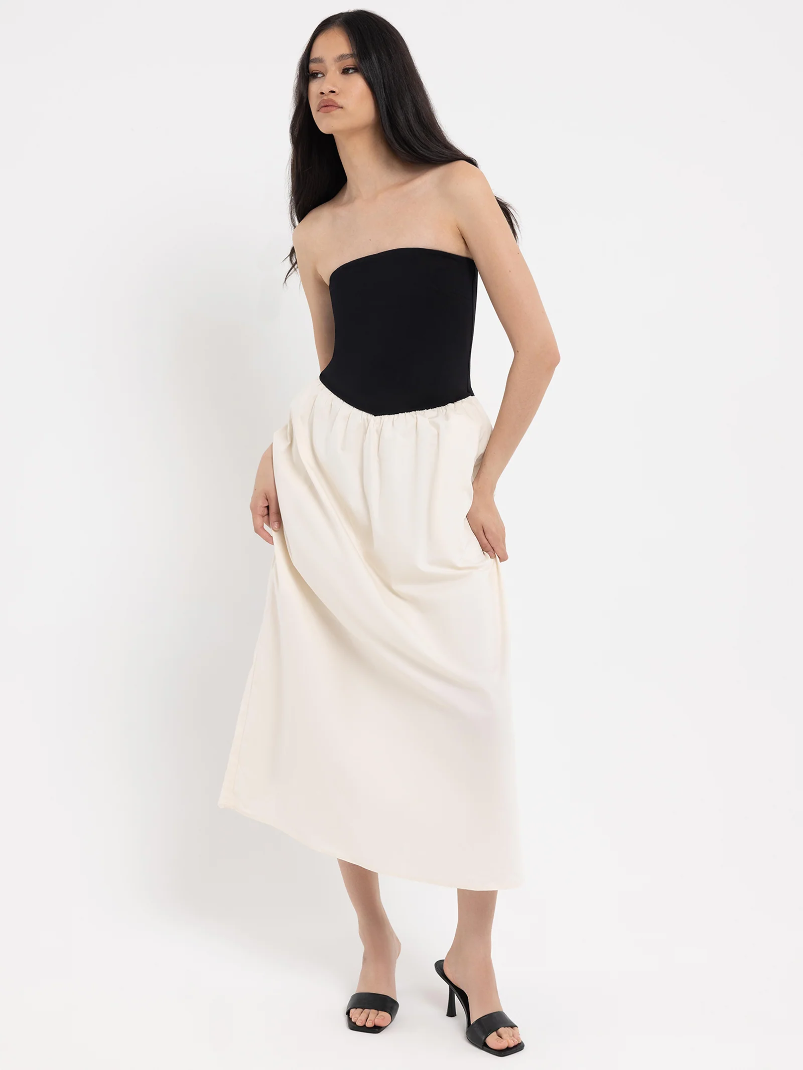 Yasmin Contrast Midi Dress - Image 2