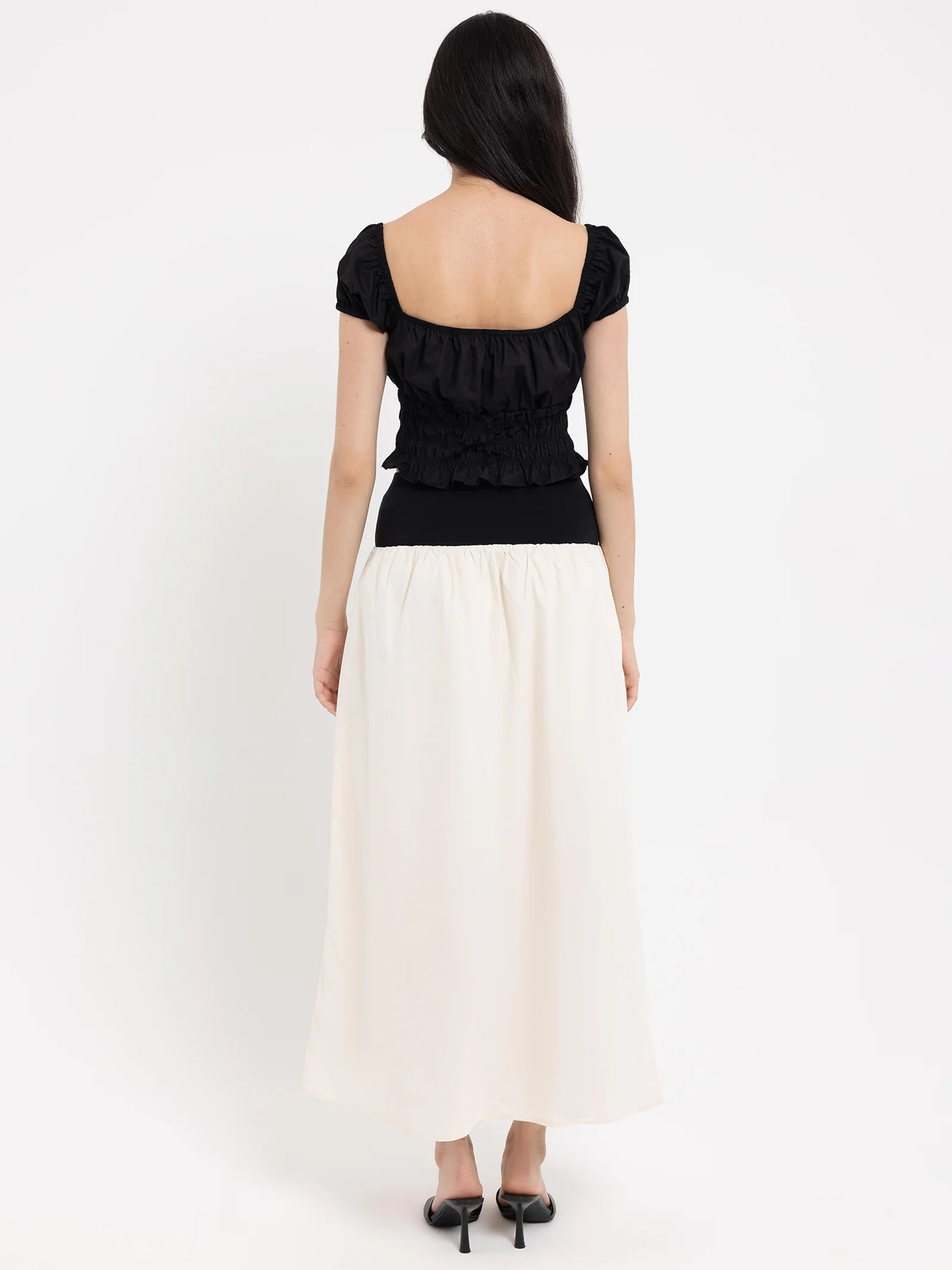 Yasmin Contrast Midi Skirt - Image 4