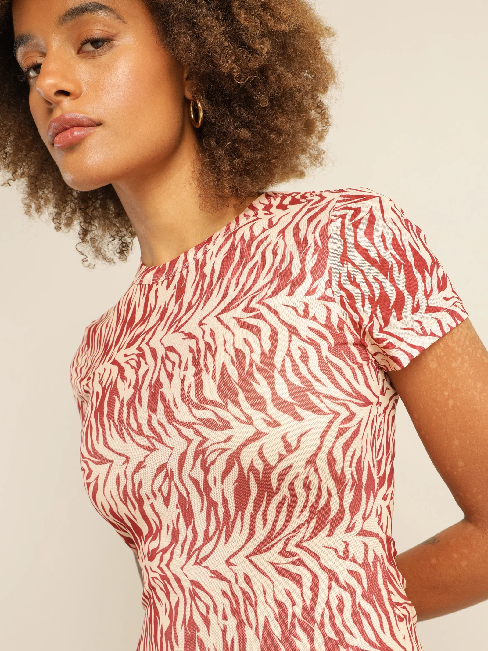 Zahar Mesh Midi Dress - Image 8