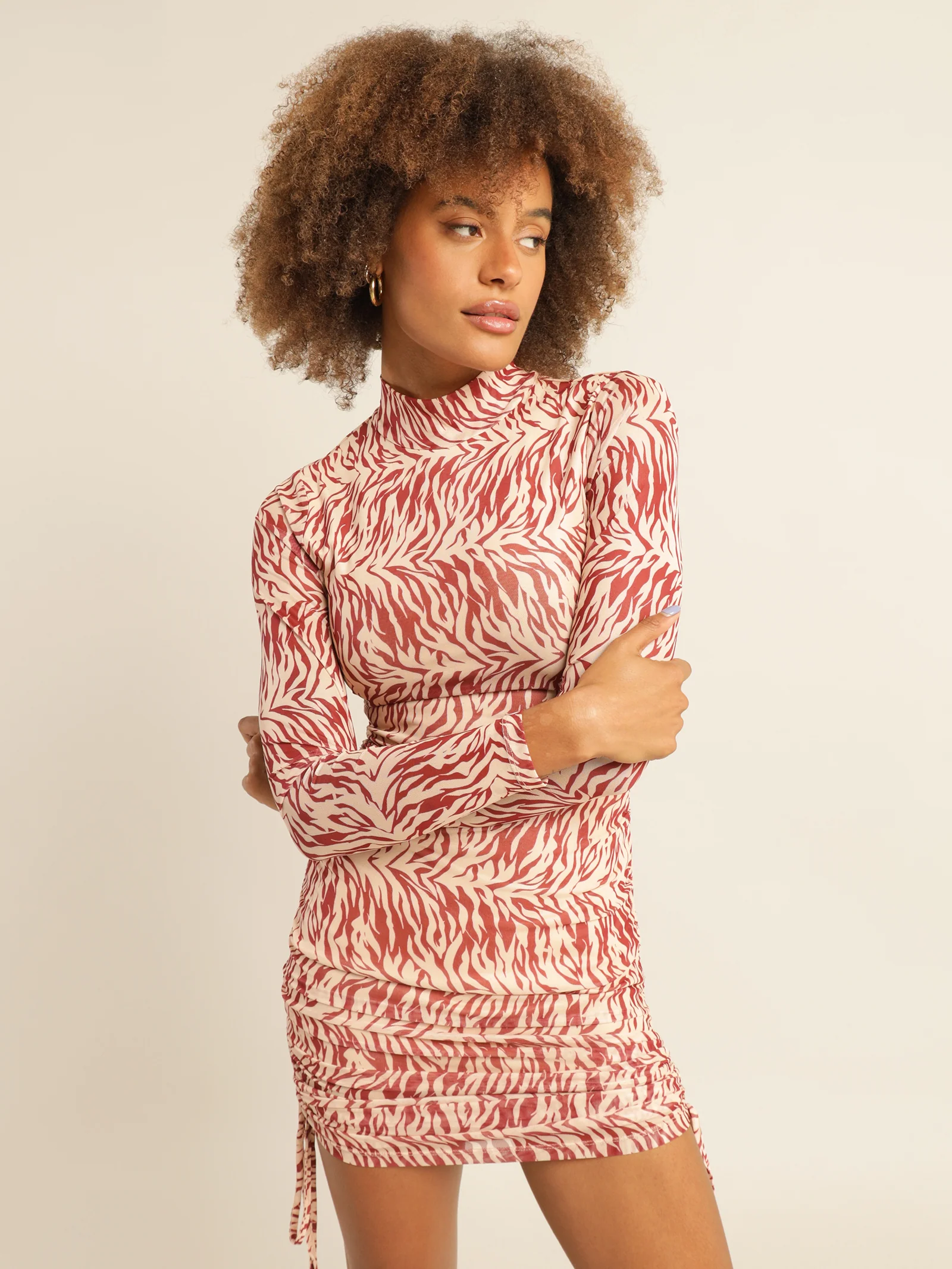 Zahar Mesh Mini Dress - Image 4