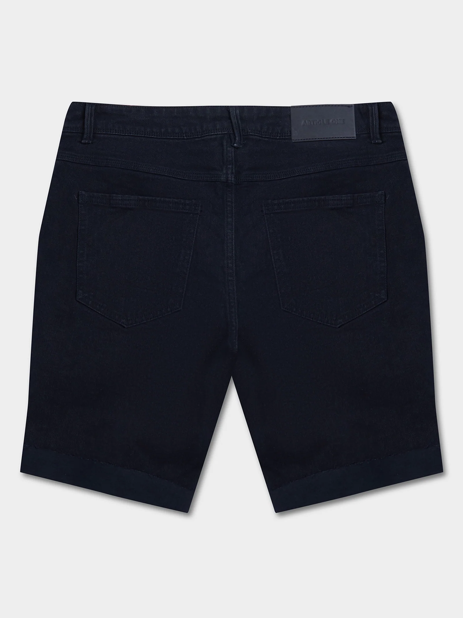 Zane Skinny Denim Short - True Black Rip - Image 6