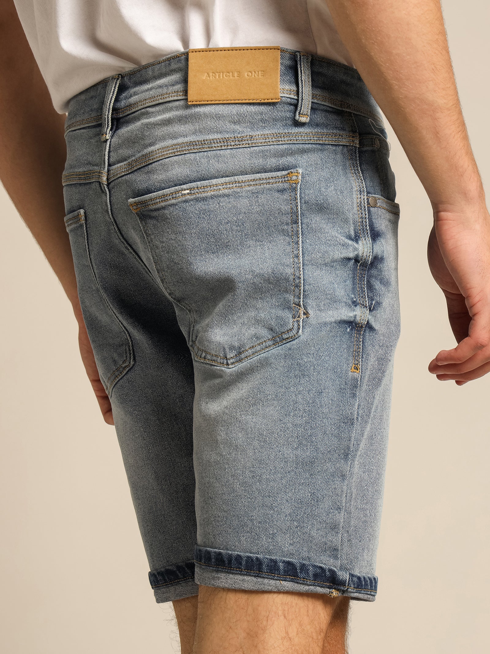 Zane Skinny Denim Short - Image 4