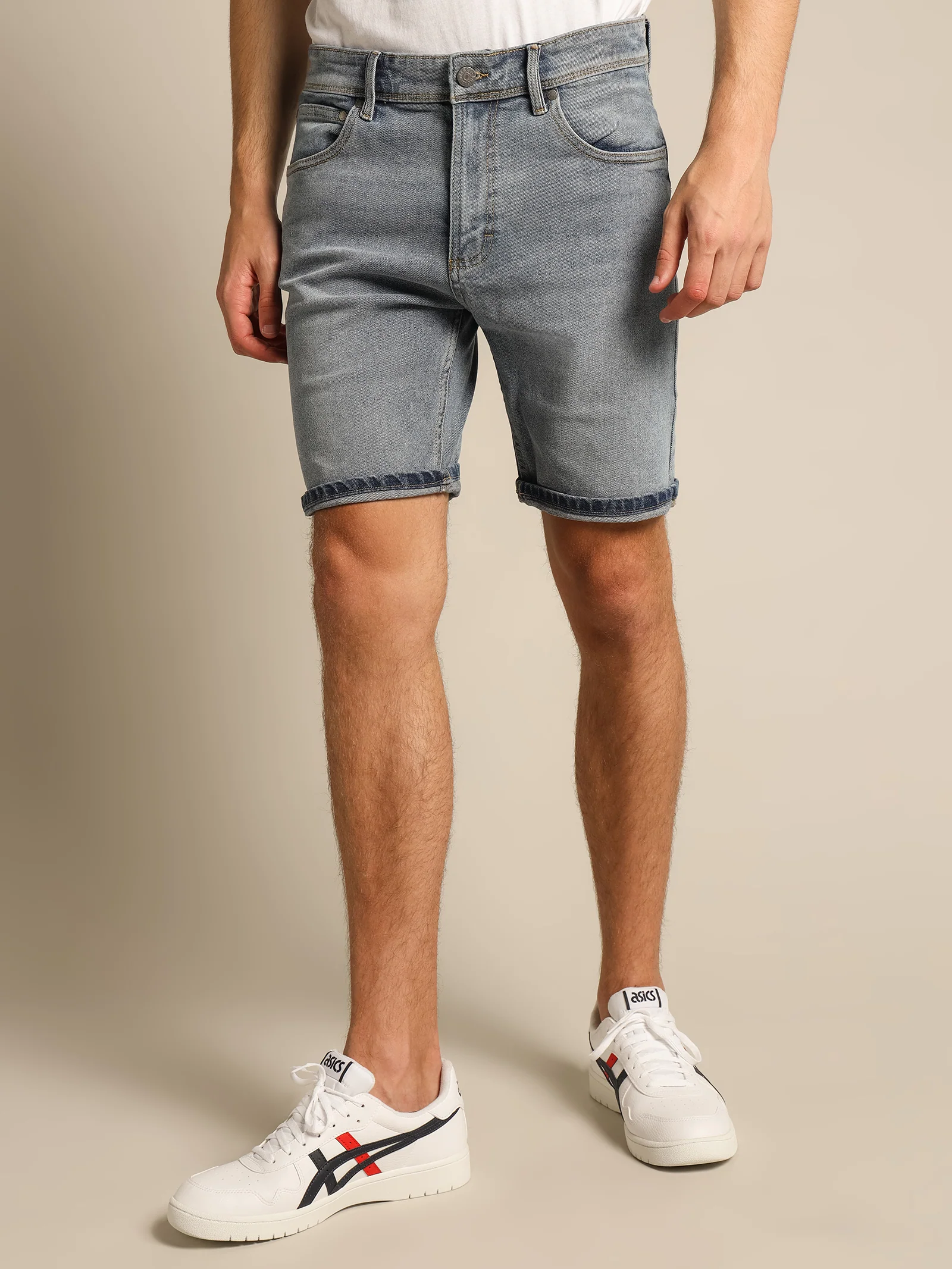 Zane Skinny Denim Short - Image 6