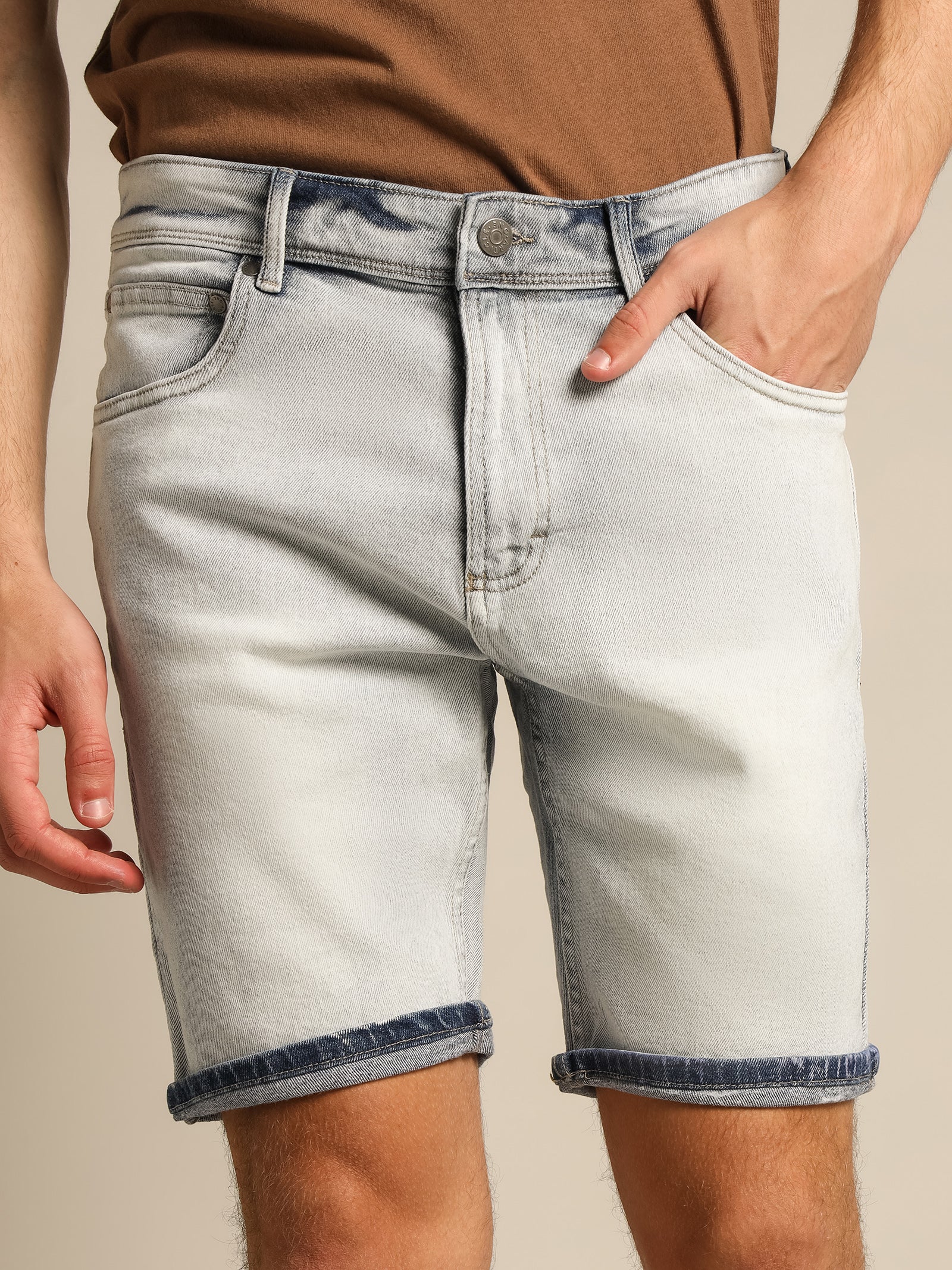 Zane Skinny Denim Short - Image 4