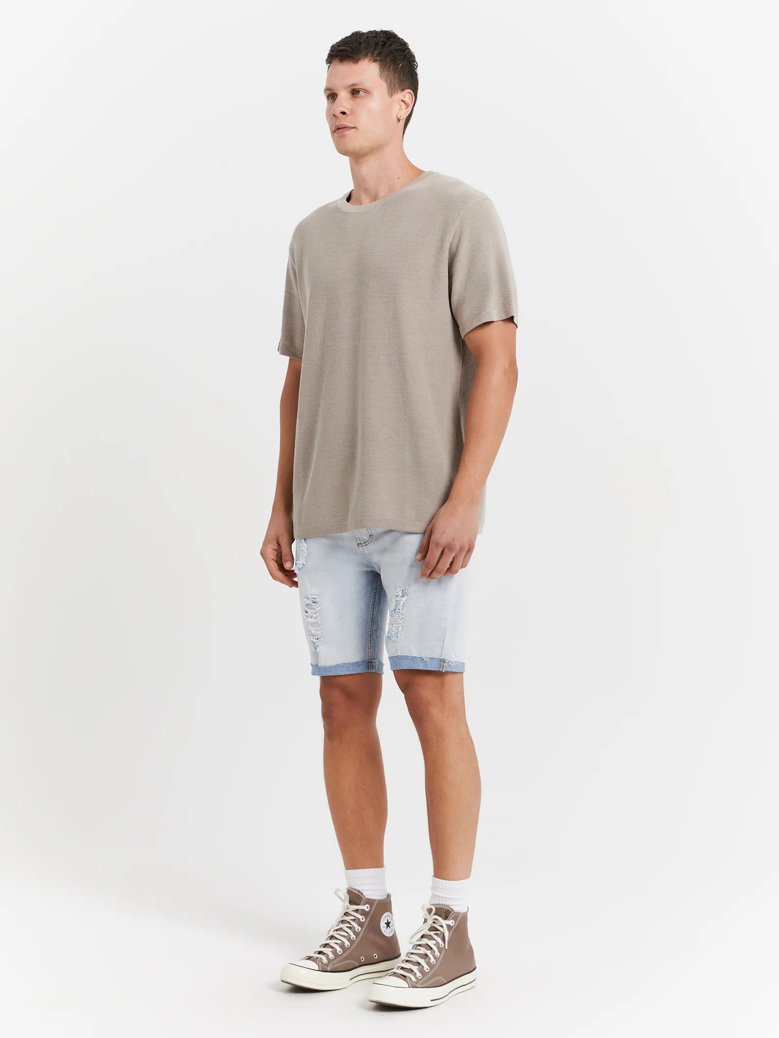 Zane Skinny Denim Shorts - Image 4