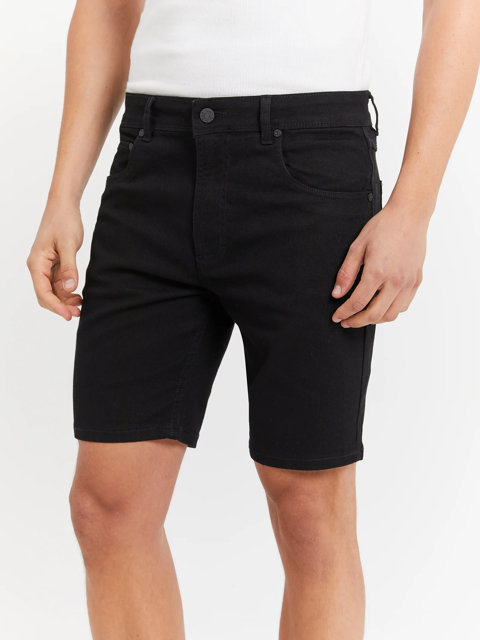 Zane Skinny Denim Shorts - Image 3