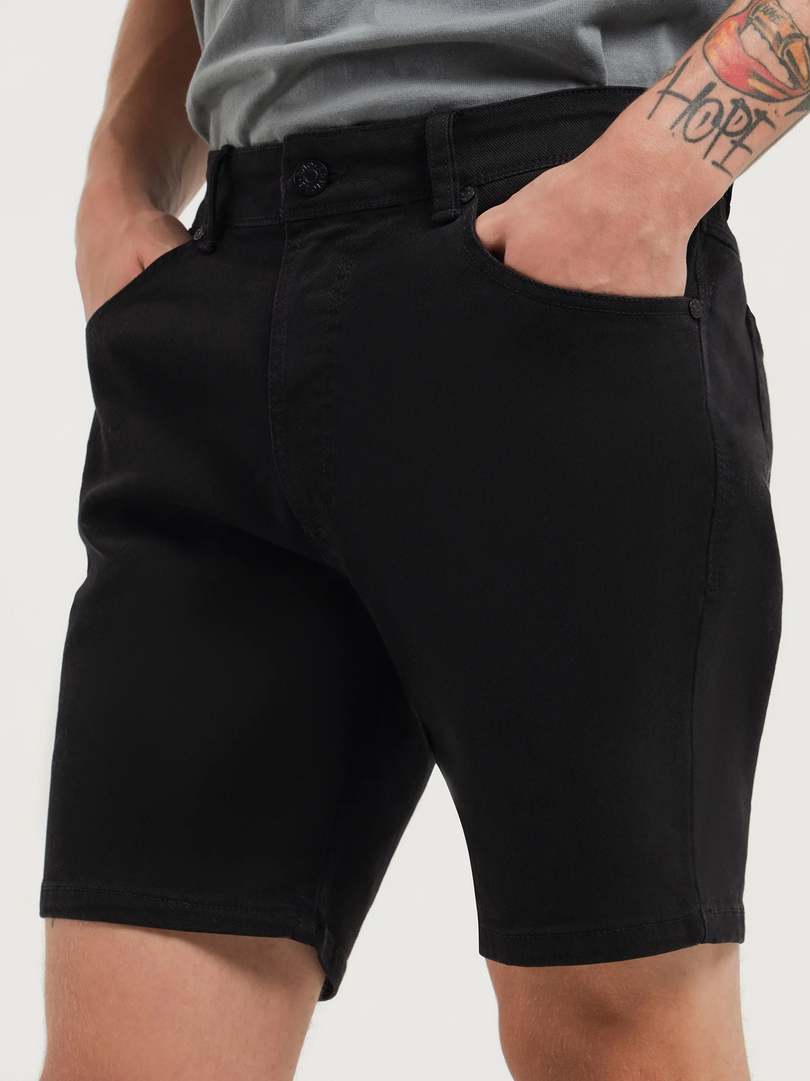 Zane Skinny Denim Shorts - Image 4