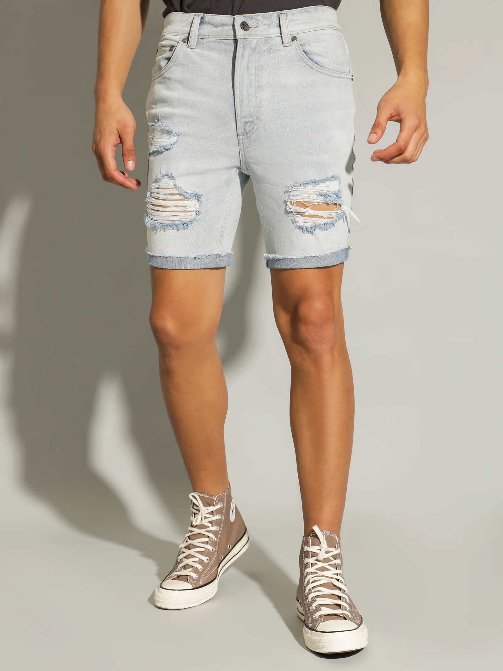 Zane Skinny Denim Shorts - Image 5