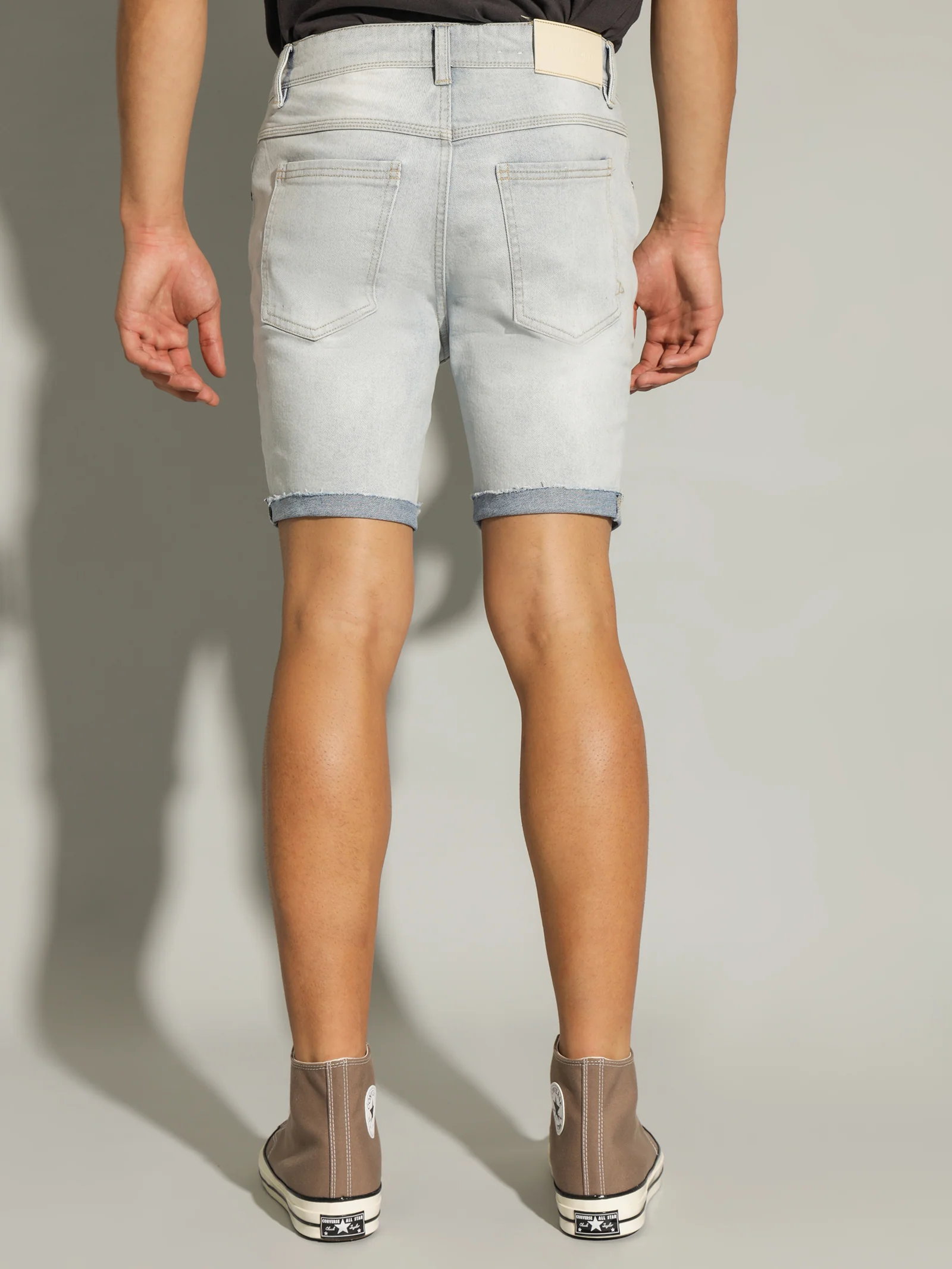 Zane Skinny Denim Shorts - Image 7
